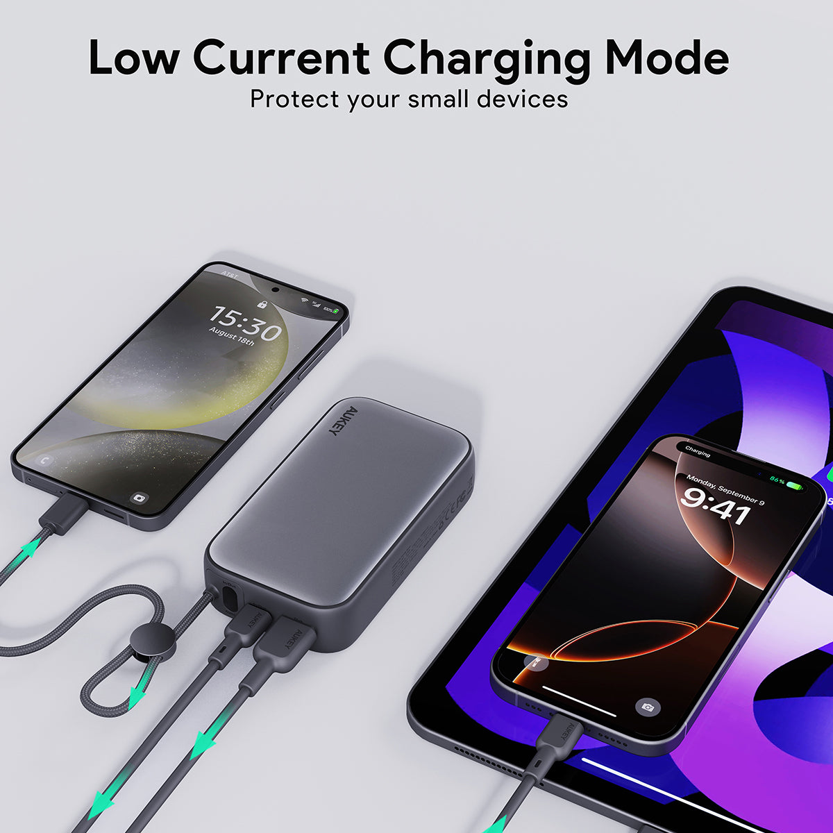 PB-Y47 Spark Sling 10000mAh 30W PD Power Bank With Built in USB C Cable