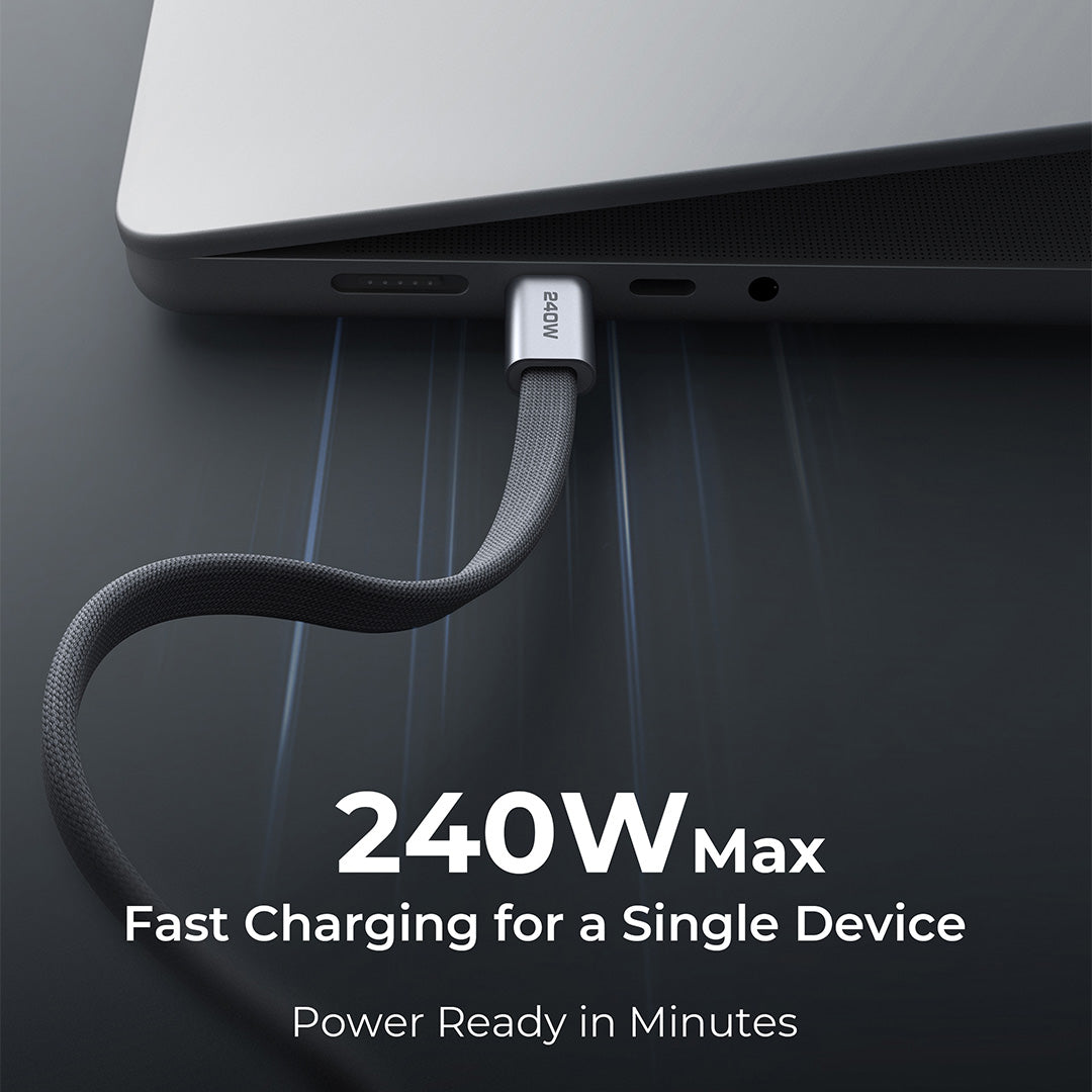 CB-DCC251 Circlet Blink 240W DTY Braided USB-C to USB-C Magnetic Cable - 1m