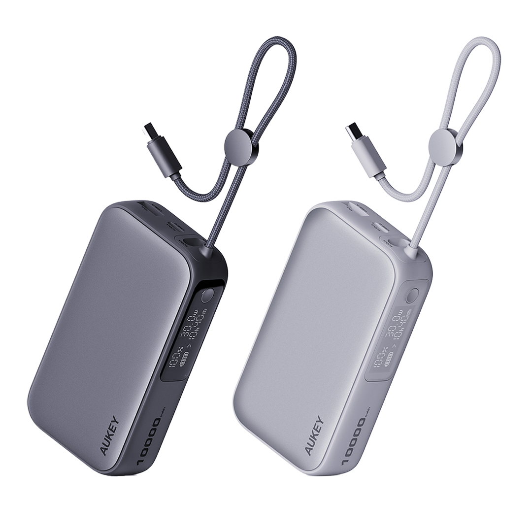 PB-Y47 Spark Sling 10000mAh 30W PD Power Bank With Built in USB C Cable