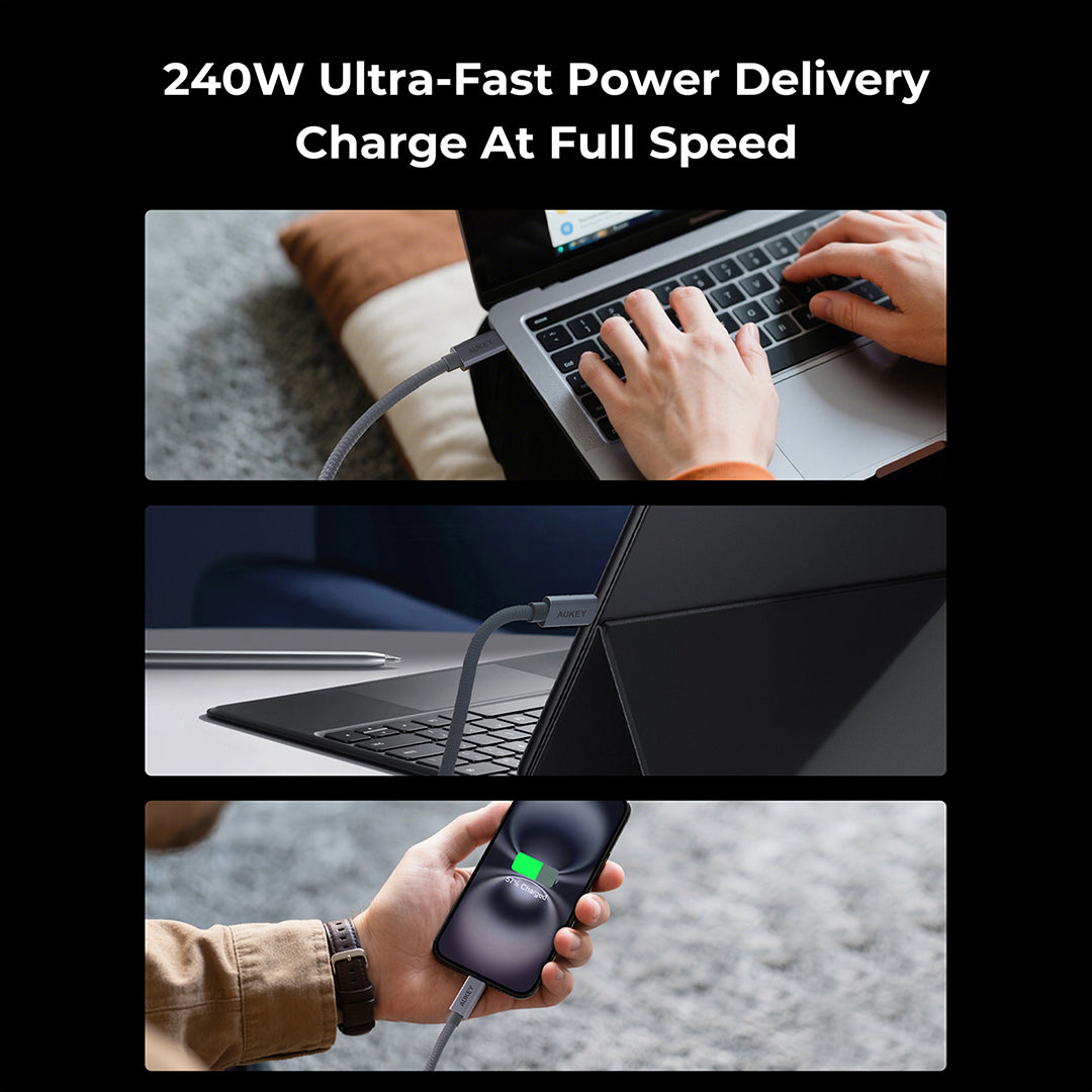 CB-DCC401 Circlet Mix 240W 40G 1m USB4 GEN3 40Gbps USB-C to USB-C Cable