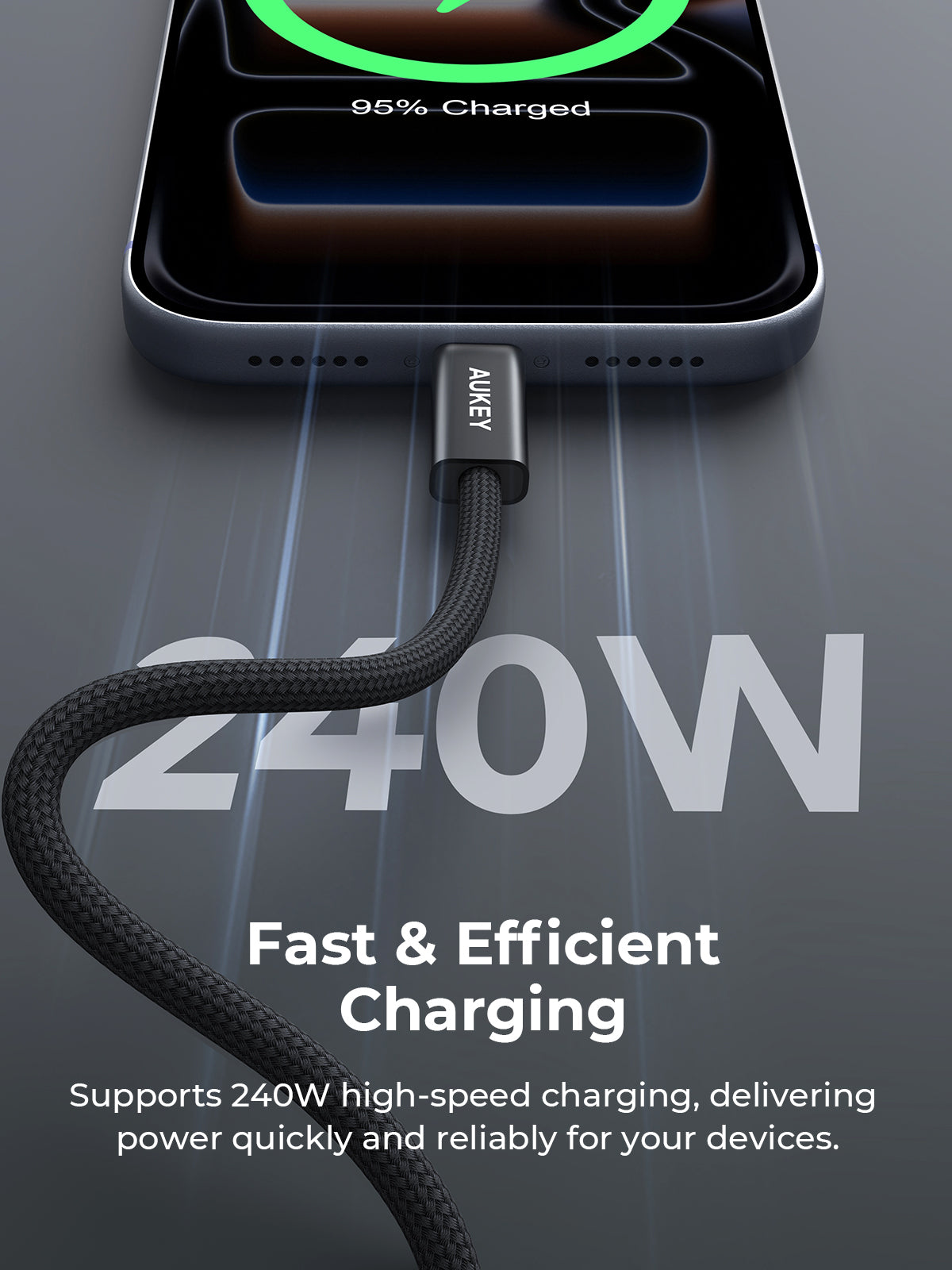 CB-DCC249 Circlet Blink 240W Lite DTY Braided USB-C to USB-C Cable - 1m