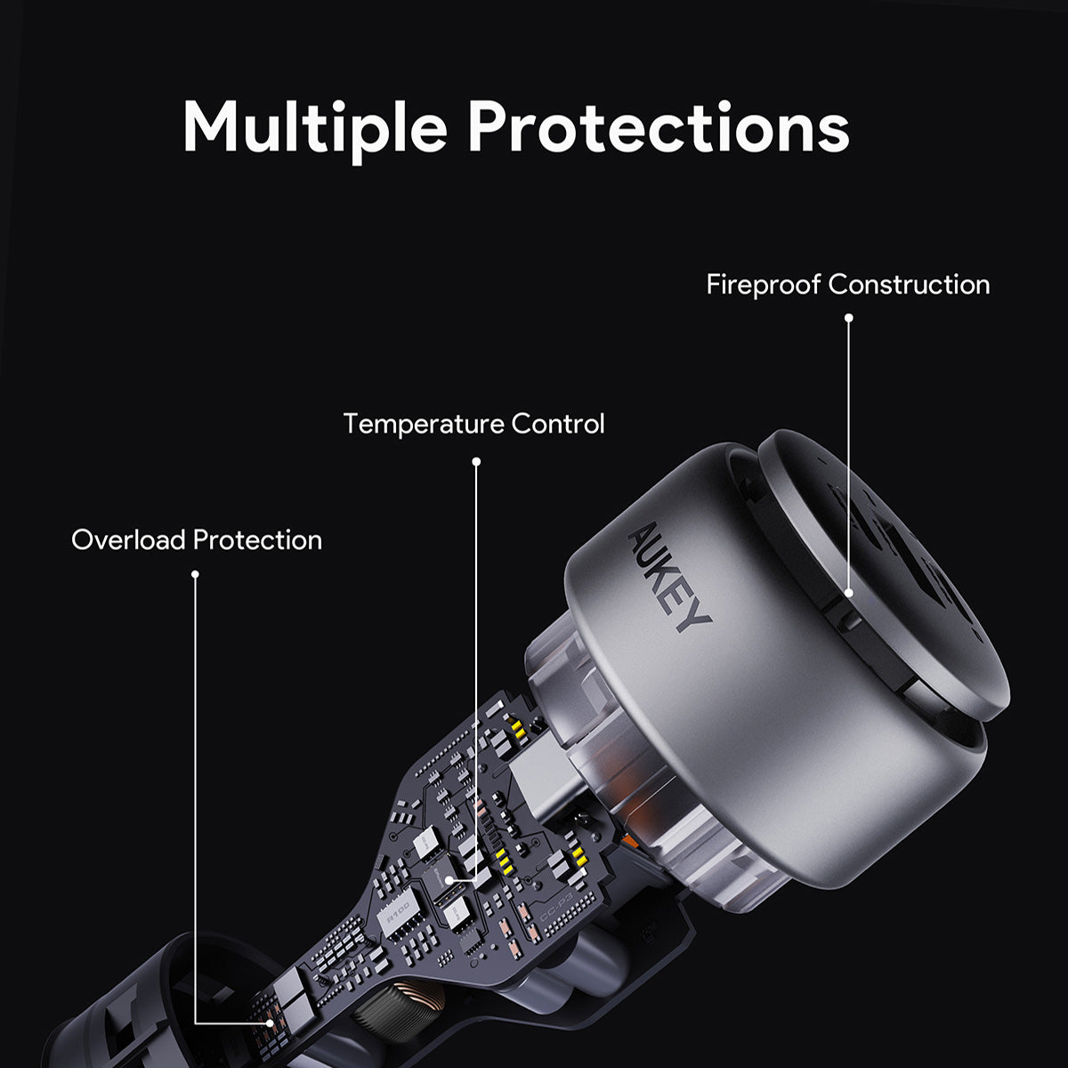 CC-P3 100W PPS Fast Charging Car Charger Dual USB C and USB A