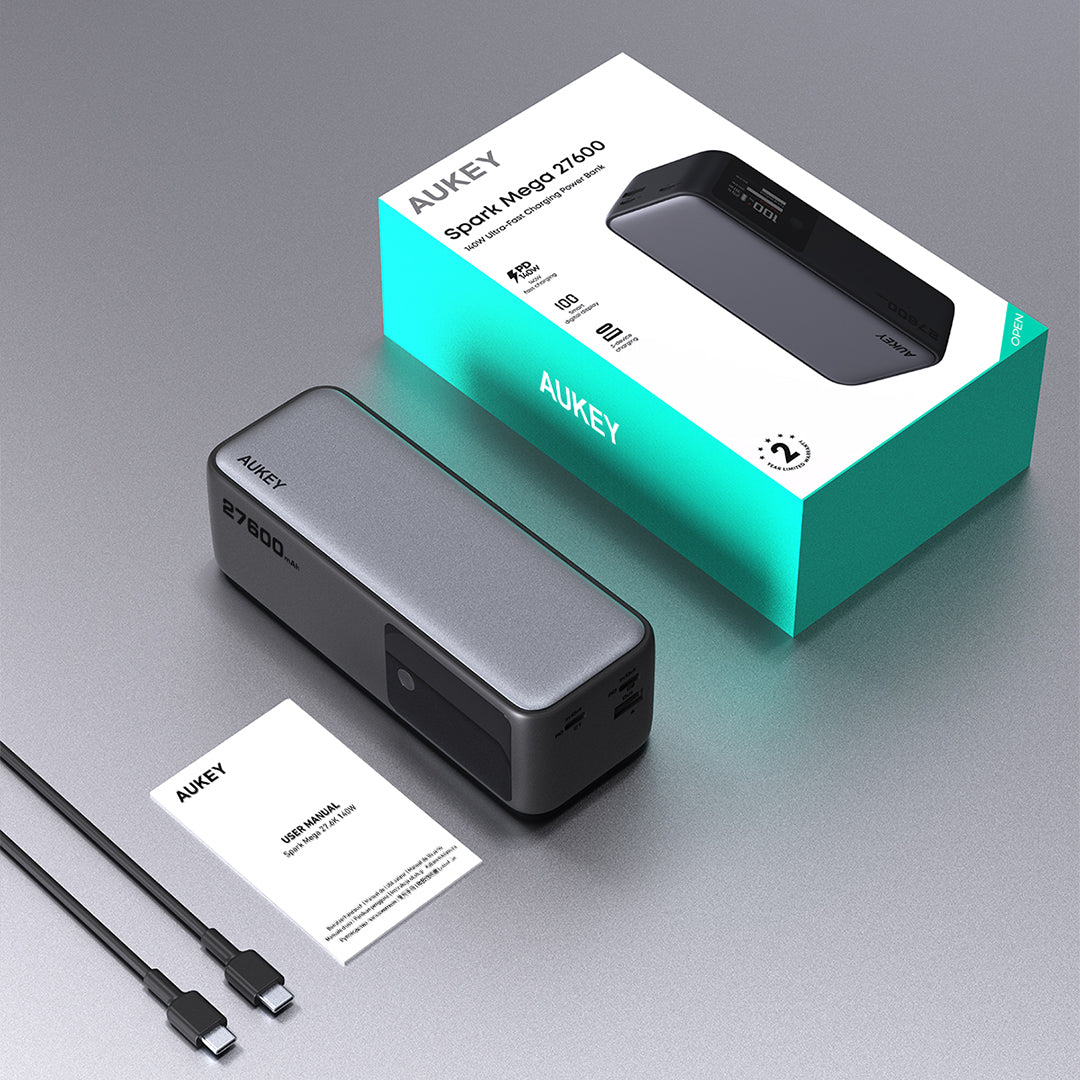 PB-Y63 Spark Mega 27600mAh 140W PD Ultra-Fast Charging Power Bank for Laptops & Mobile