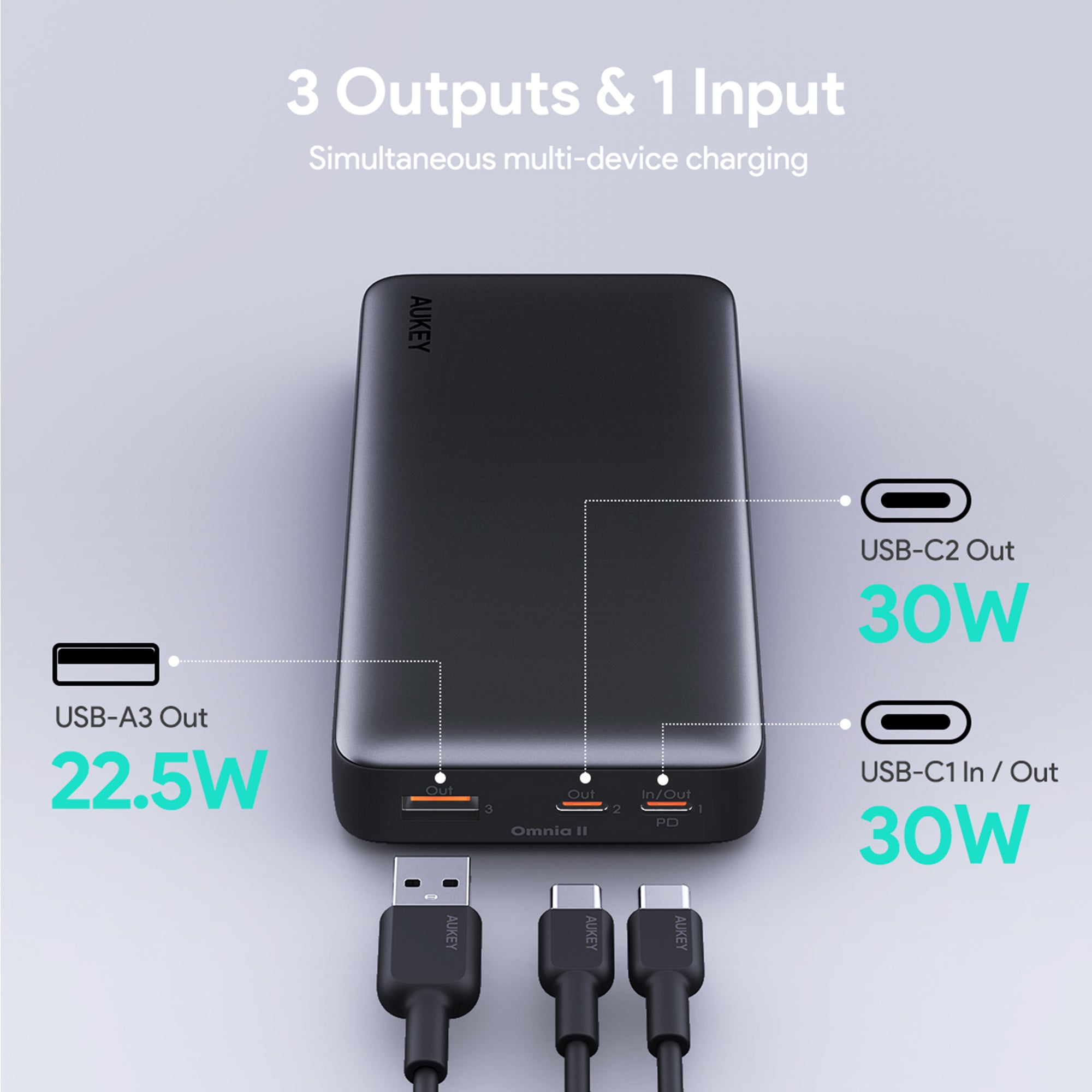 PB-Y42 Sprint X 30W PD 20K mAh Fast Charging USB C PD 3.0 Power Bank