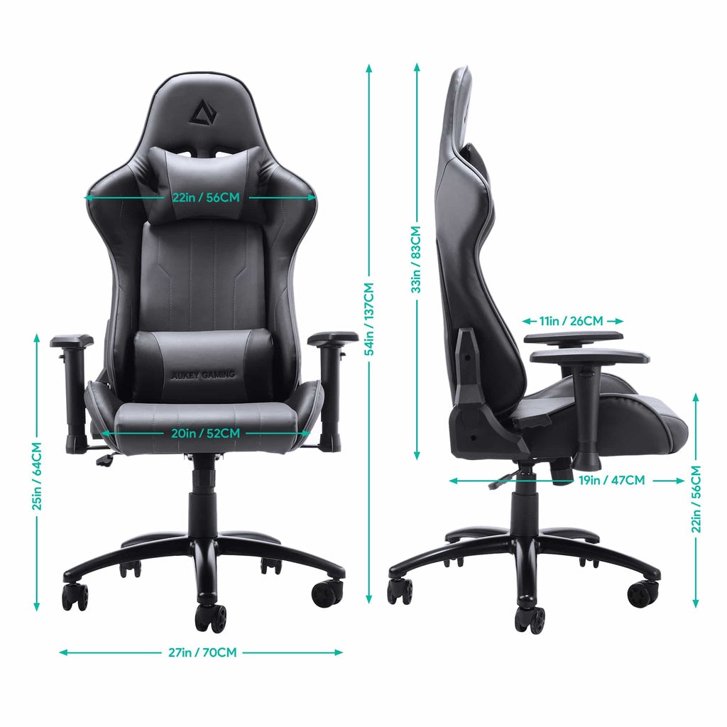 GC-A02 Ergonomic Gaming Chair with Adjustable Swivel Recliner and Armrest