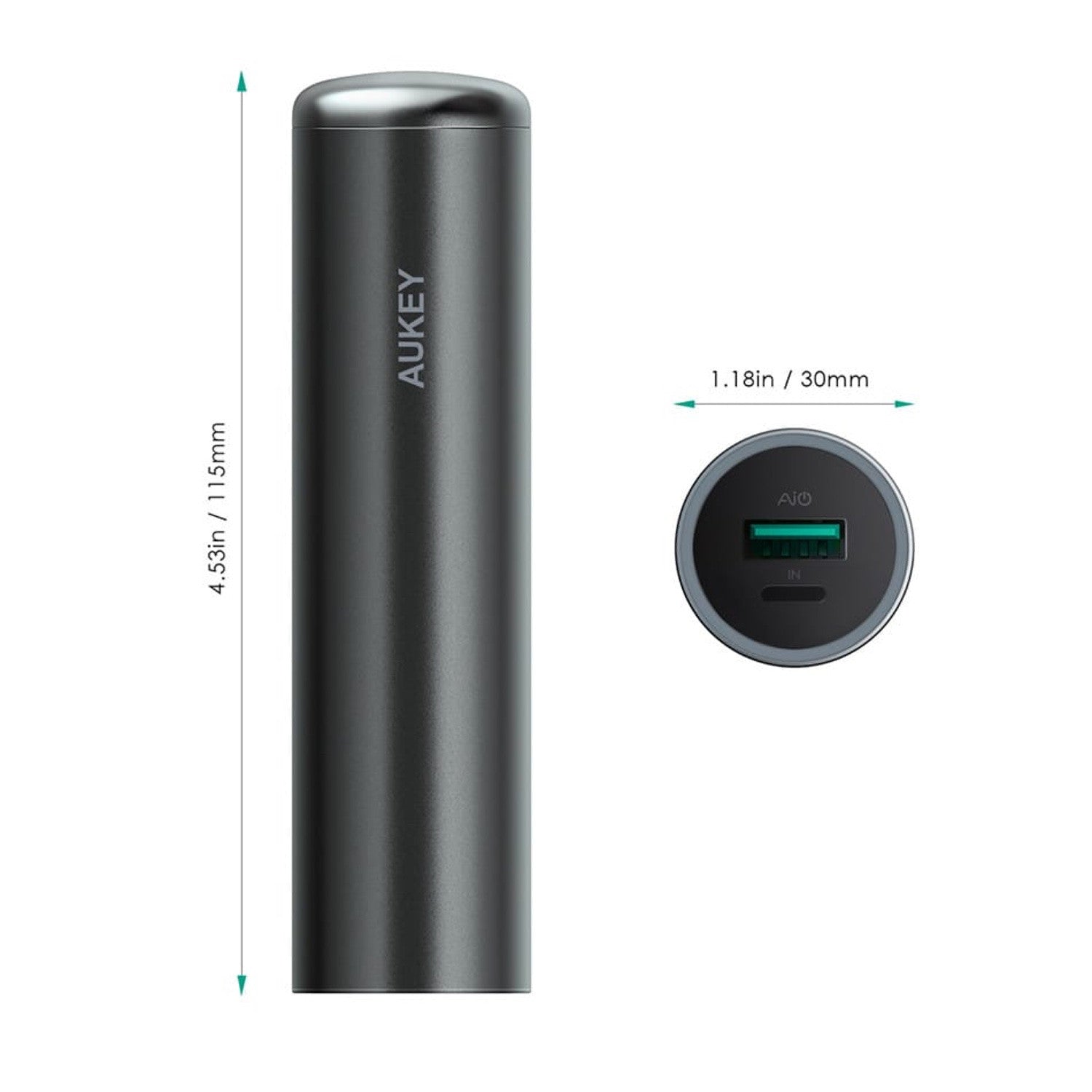 AUKEY PB-T13 5000mAh Ultra Slim Apple MFI Power Bank With Lightning Input - Aukey Malaysia Official Store