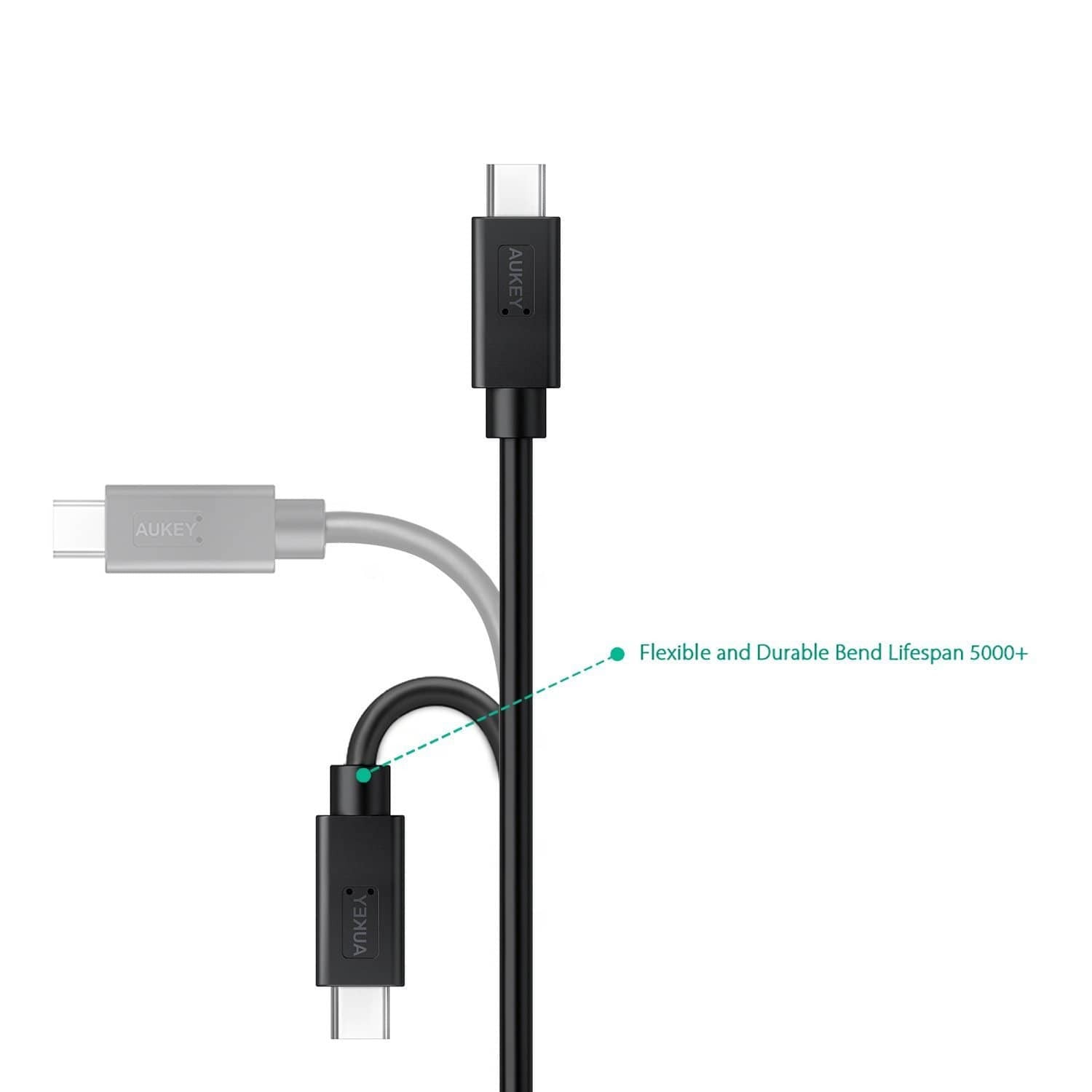 AUKEY CB-C10 Super Speed USB 3.0 to USB-C 1 Meter Cable - Aukey Malaysia Official Store