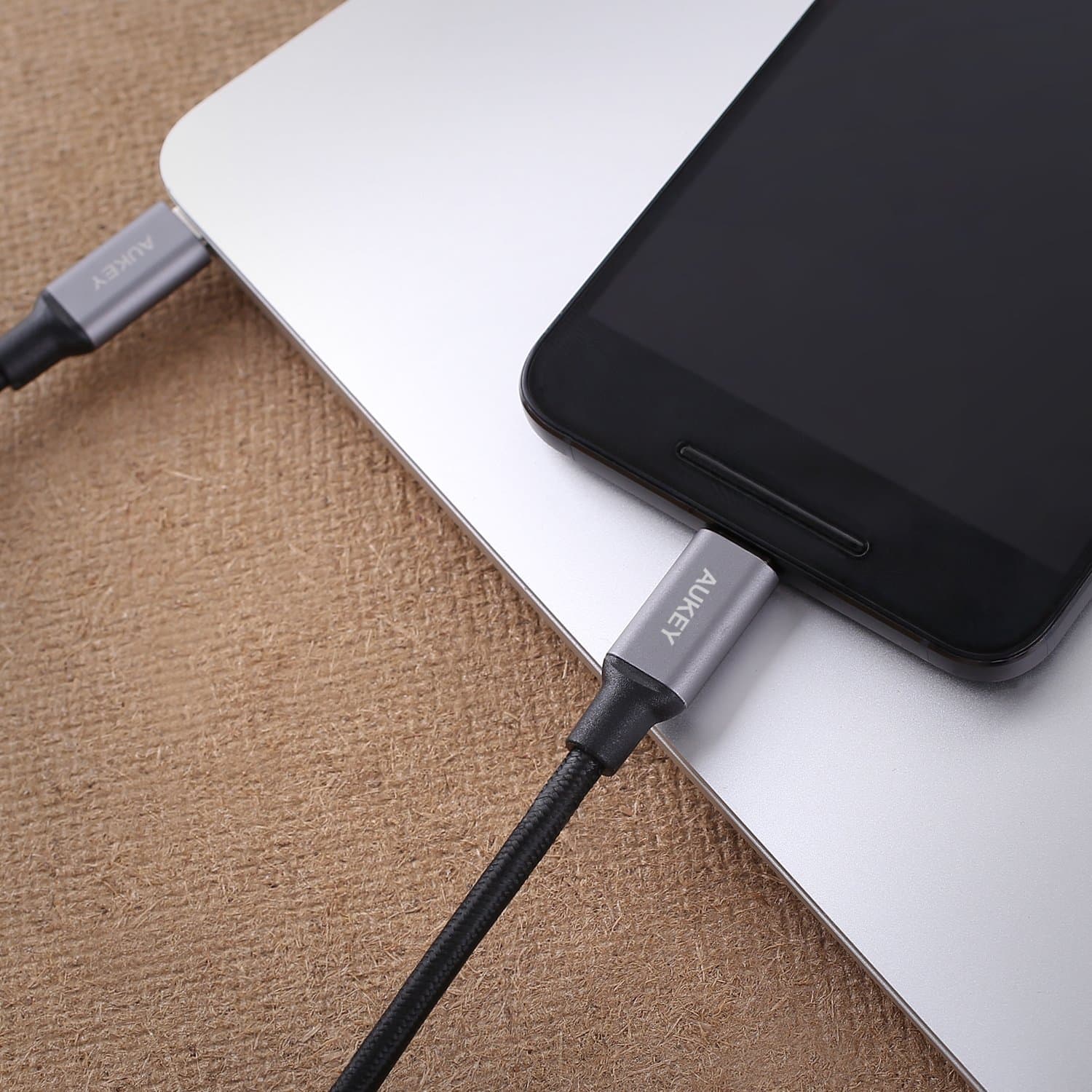 AUKEY CB-CD5 1M USB C To USB C Quick Charge 3.0 Durable Braided Nylon Cable - Aukey Malaysia Official Store