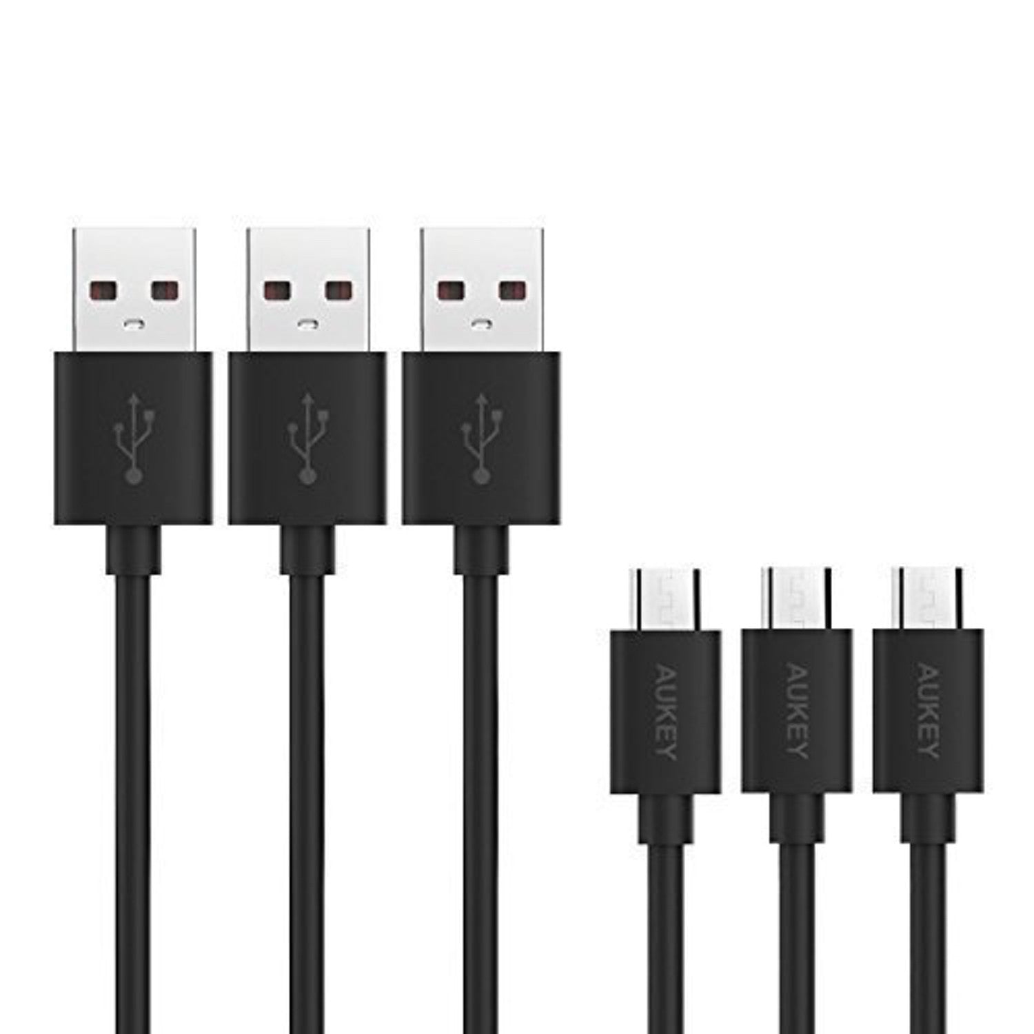 AUKEY CB-D10 20AWG QUalcomm Quick Charge 2.0/3.0 Micro USB Cable (3Pack) - Aukey Malaysia Official Store