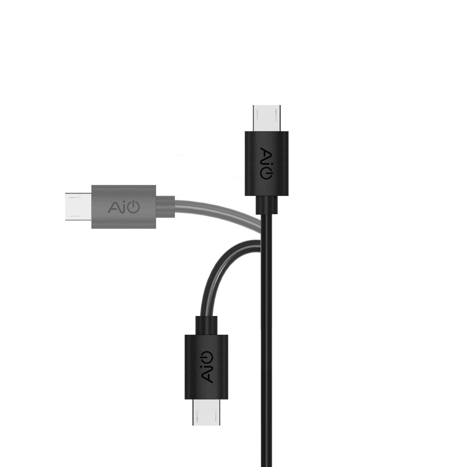 AUKEY CB-D5 Qualcomm Quick Charge 2.0 3.0 Micro USB 2.0 Cable (3 X 1 M 1X 2M 1 X 0.3m) 5 Pack - Aukey Malaysia Official Store