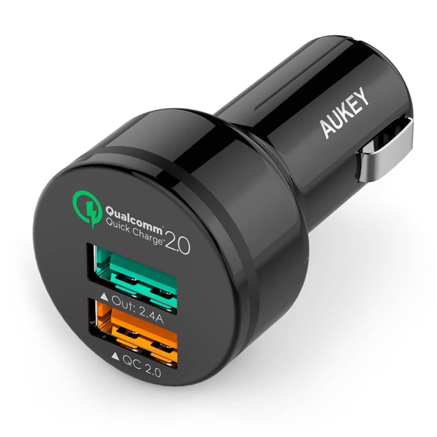 AUKEY CC-T1 Qualcomm Quick Charge 2.0 30W 2 Port USB Car Charger - Aukey Malaysia Official Store