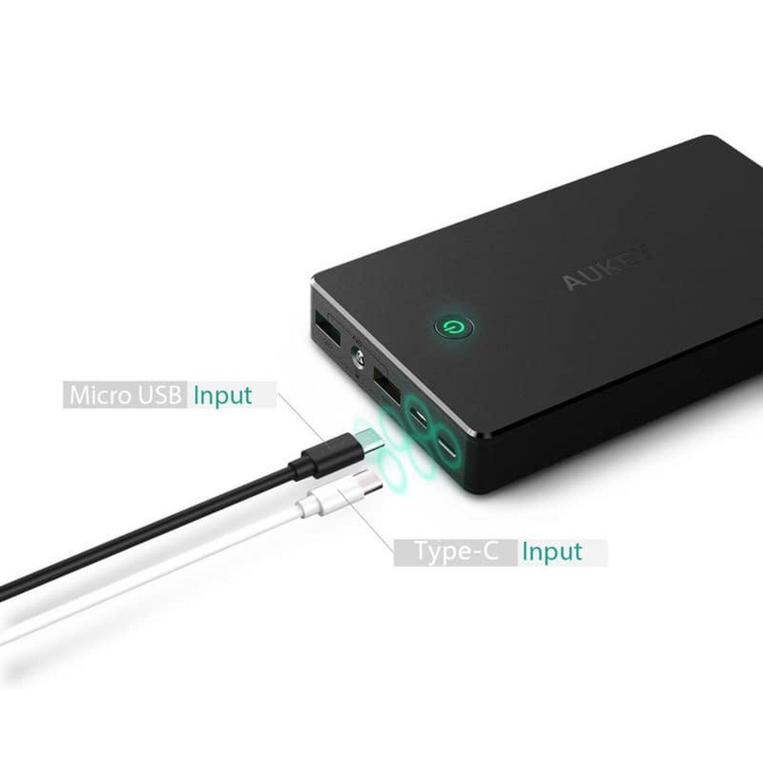 AUKEY PB-Y1 20000mAh Qualcomm Quick Charge 2.0 with USB C Power Bank - Aukey Malaysia Official Store