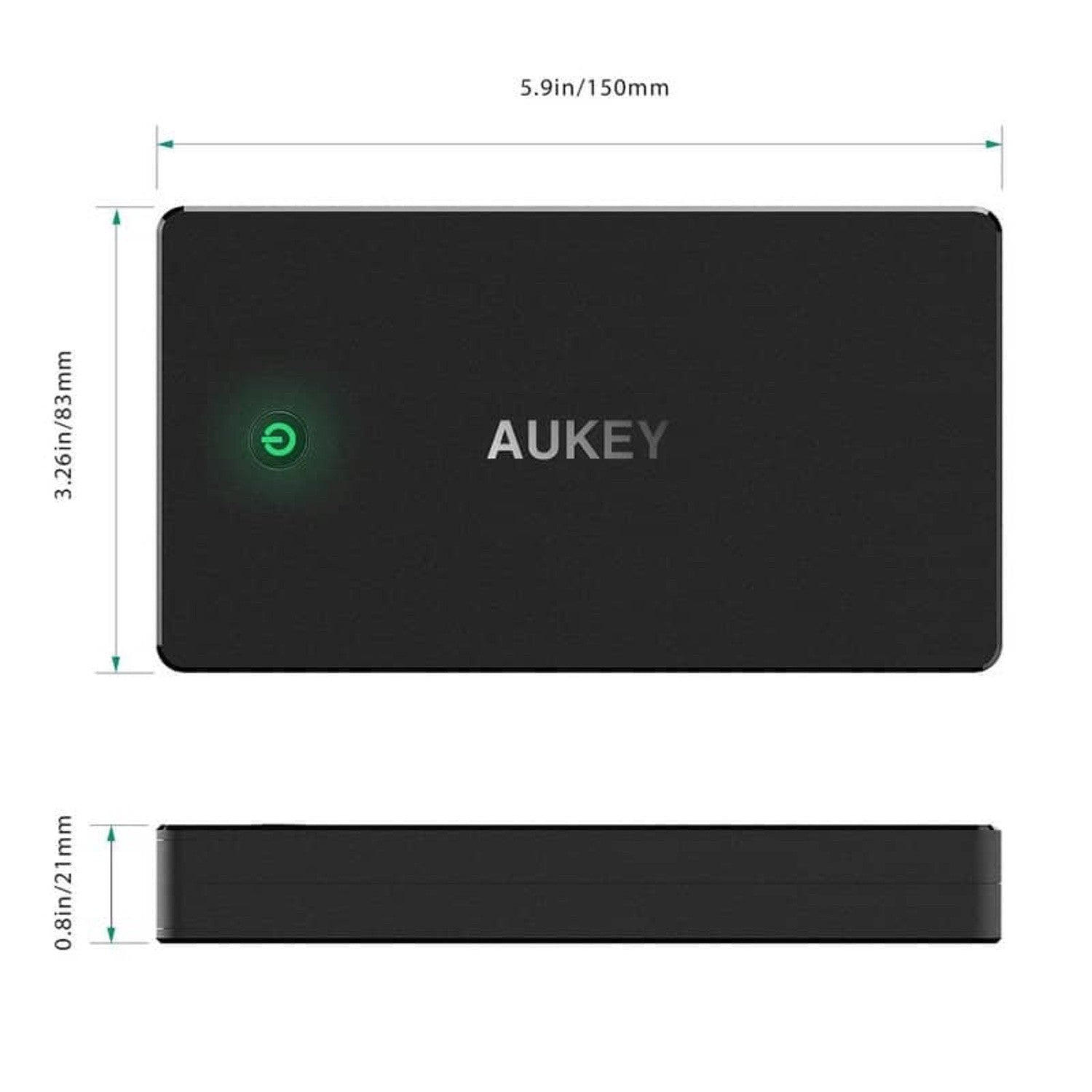 AUKEY PB-Y1 20000mAh Qualcomm Quick Charge 2.0 with USB C Power Bank - Aukey Malaysia Official Store