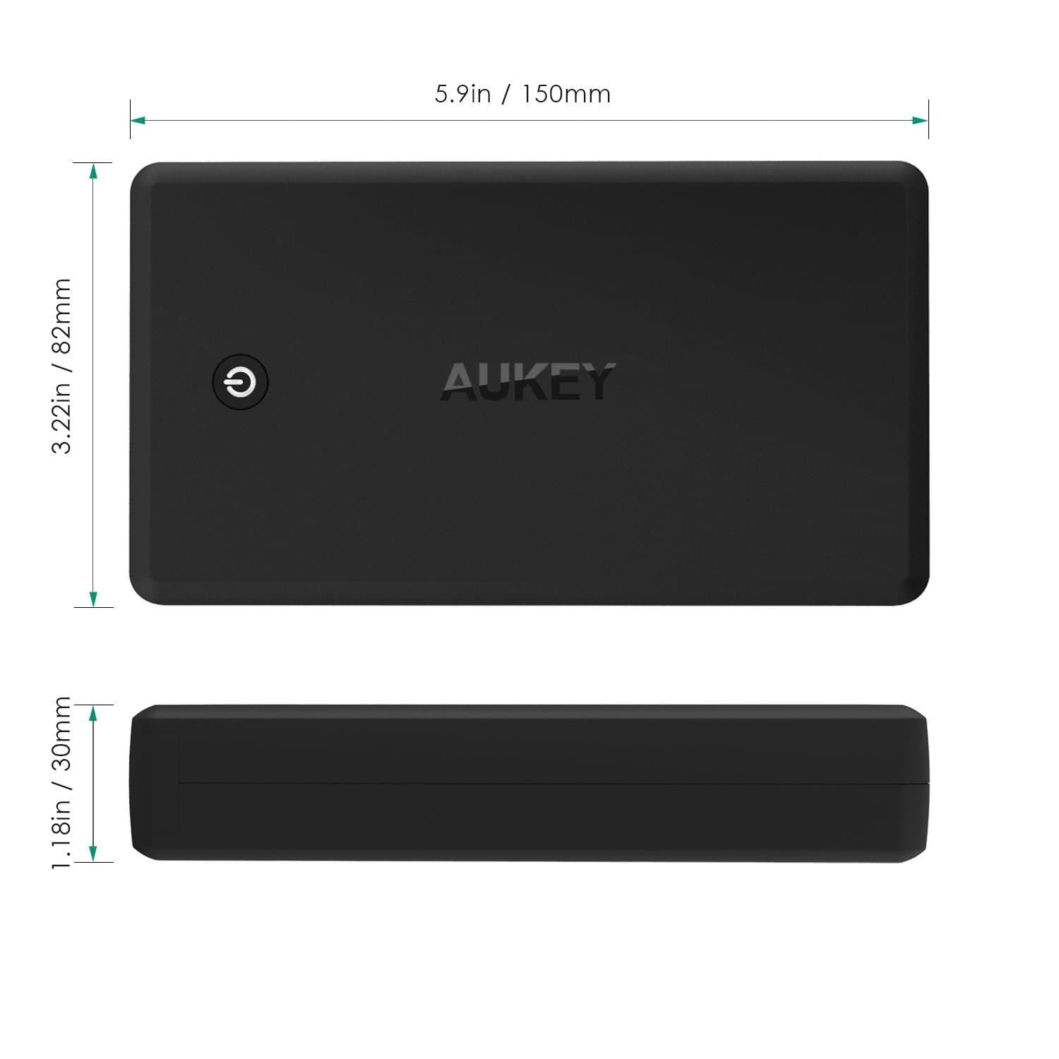 AUKEY PB-Y3 30000mAh Qualcomm Quick Charge 3.0 Power Bank With USB C Output - Aukey Malaysia Official Store