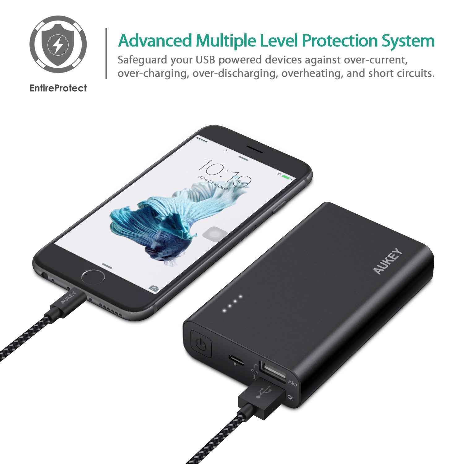 AUKEY PB-AT10 10000mAh Premium Qualcomm Quick Charge 3.0 Power Bank - Aukey Malaysia Official Store