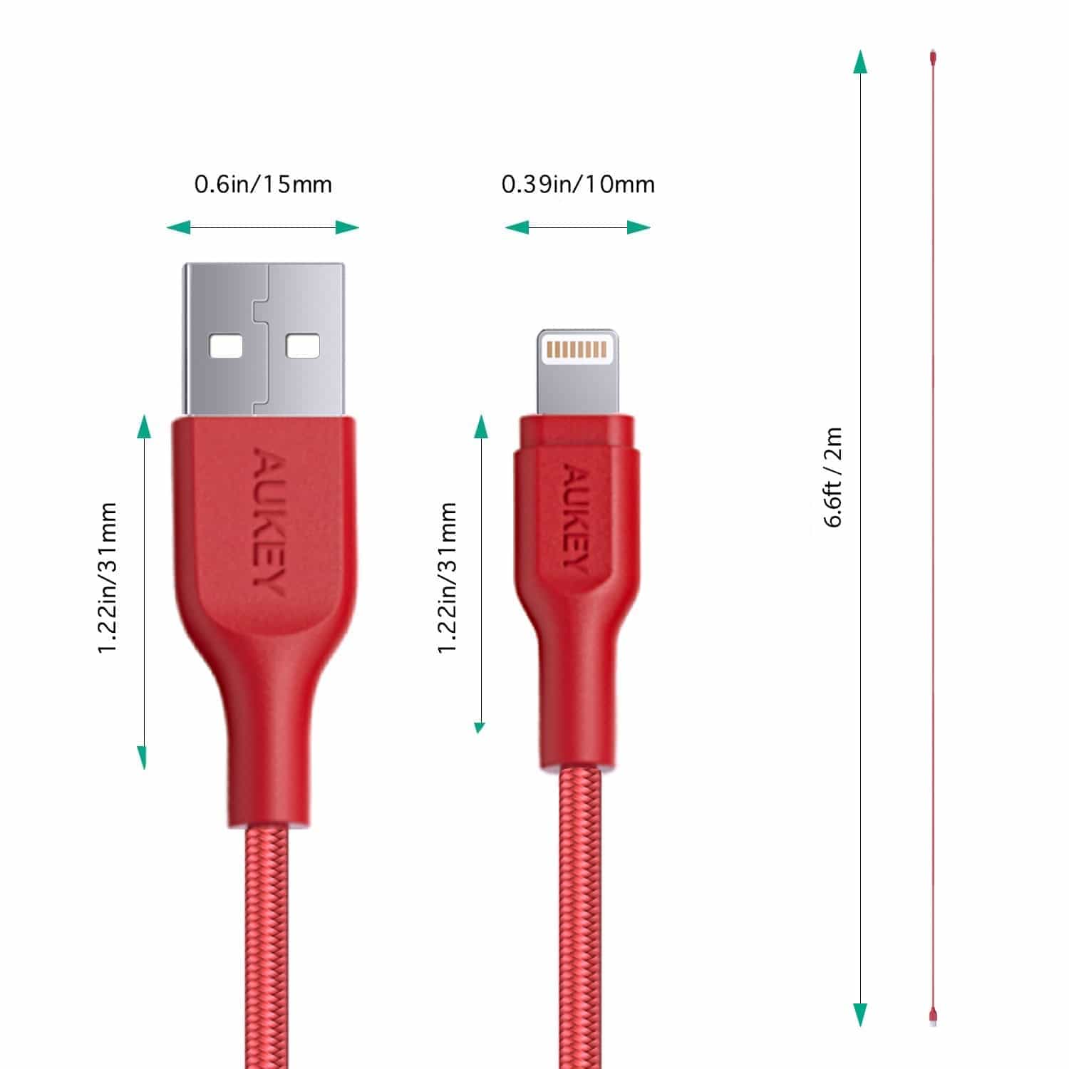 CB-AL2 Braided Nylon MFI Apple Lightning Performance Cable 2 meter