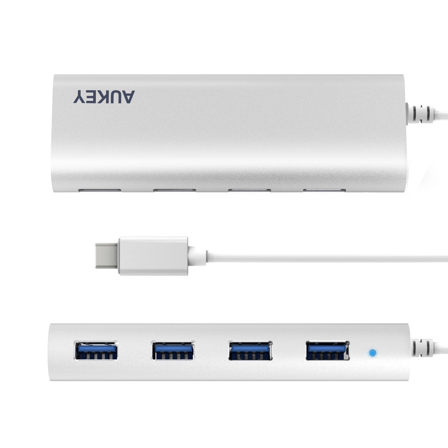 AUKEY CB-C12 - Type C Hub 4 Ports USB 3.0 Aluminum USB C Hub - Aukey Malaysia Official Store