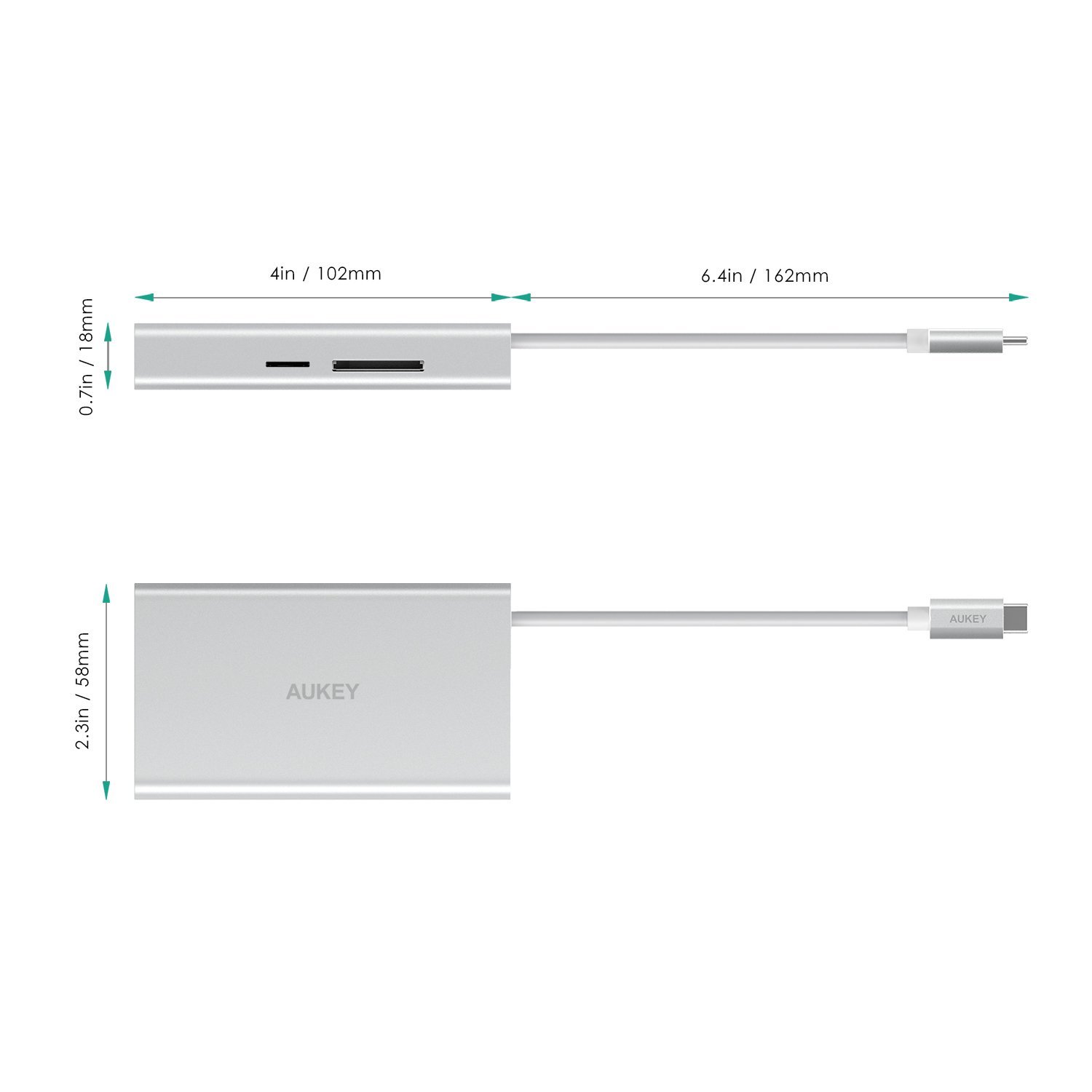 AUKEY CB-C55 8 in 1 USB-C Adapter With 4K HDMI,VGA,SD Card & Ethernet Port - Aukey Malaysia Official Store