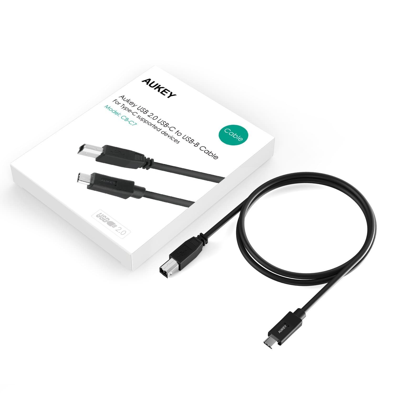 AUKEY CB-C7 USB 2.0 USB-C To USB-B Cable - Aukey Malaysia Official Store