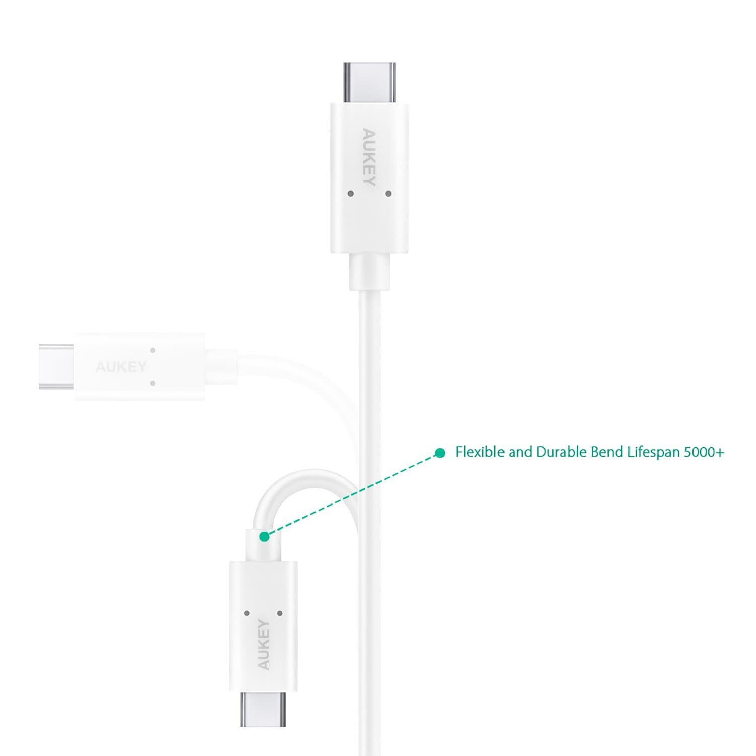 AUKEY CB-D36 USB-C To USB-C USB 3.1 Charging Cable - 2 Meter - Aukey Malaysia Official Store