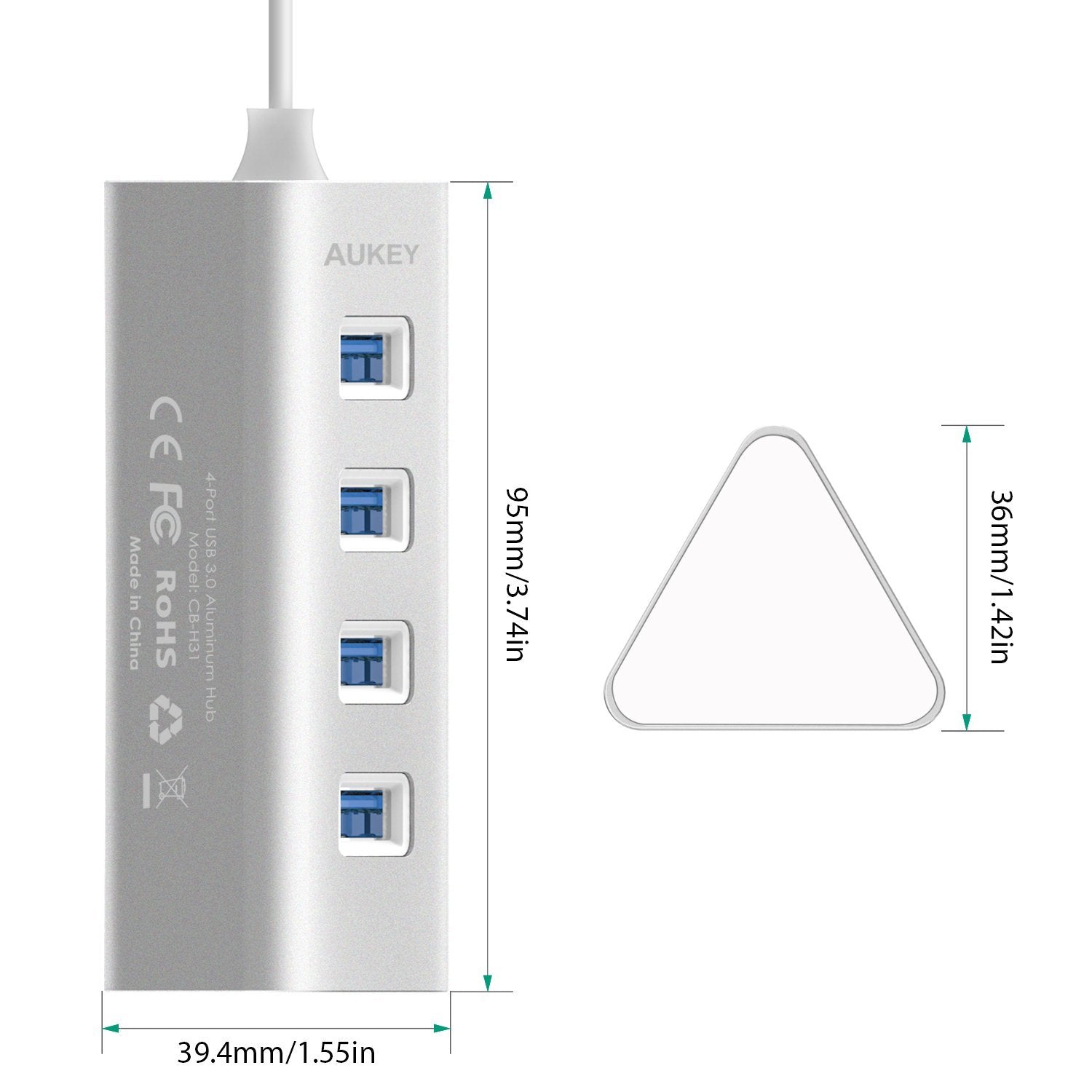 AUKEY CB-H31 4-Port USB 3.0 Hub - Aukey Malaysia Official Store