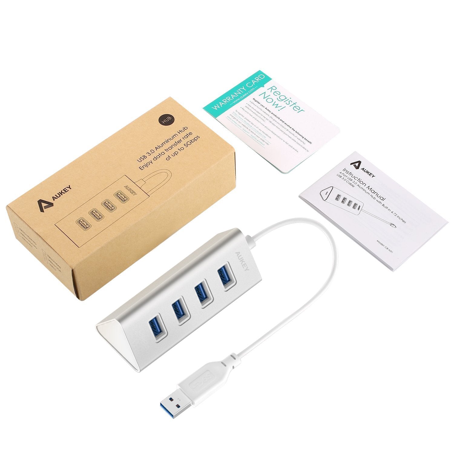 AUKEY CB-H31 4-Port USB 3.0 Hub - Aukey Malaysia Official Store