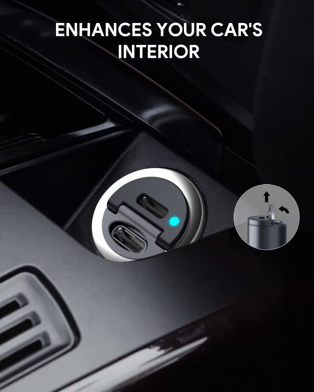 CC-A4 Dual Port USB-C 30W PD Car Charger