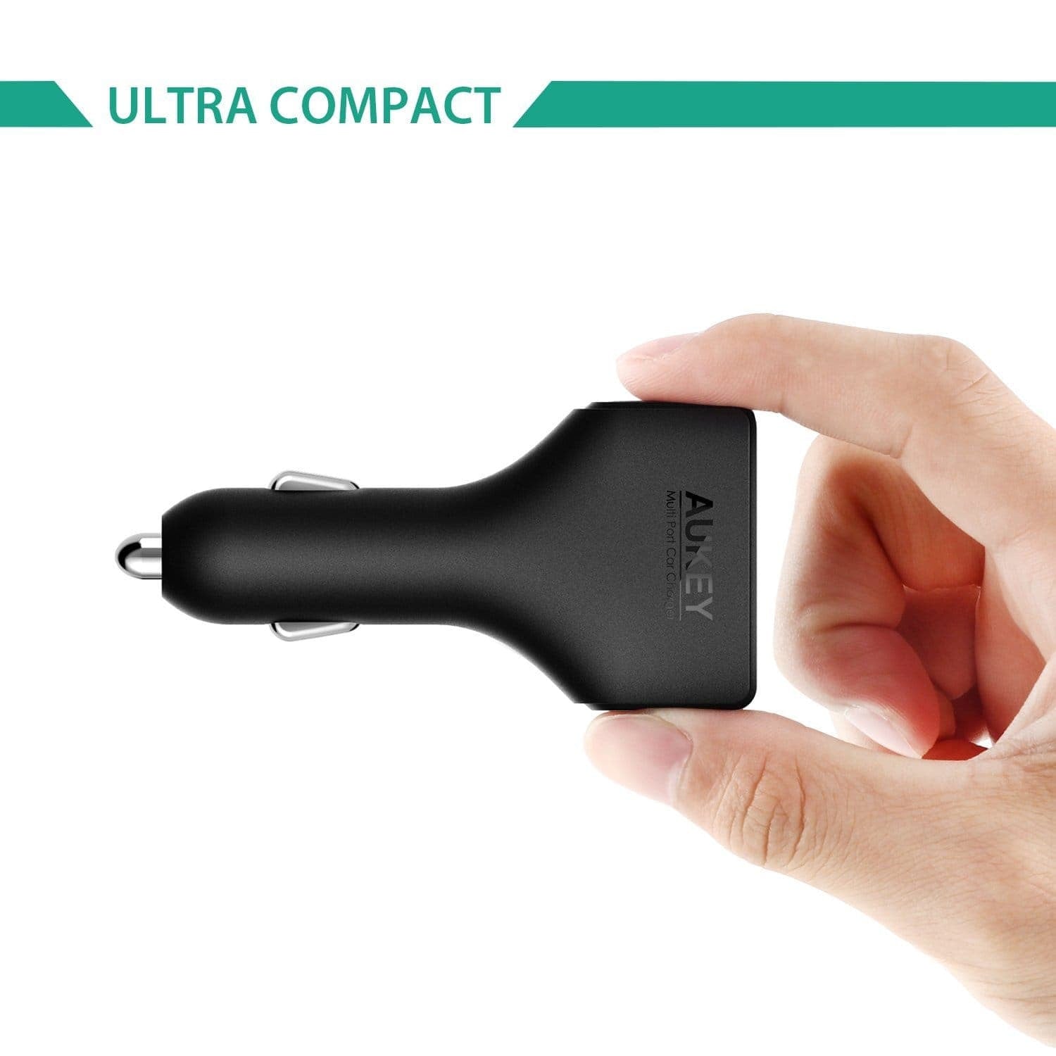 AUKEY CC-T4 54W 4 Port Usb Qualcomm Quick Charge 2.0 Car Charger - Aukey Malaysia Official Store