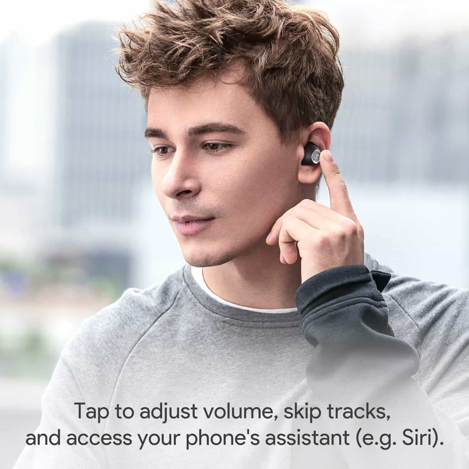 EP-T10 Key Series IPX5 BT 5.0 TWS True Wireless Earphone with Touch Control & Qi Wireless Charging