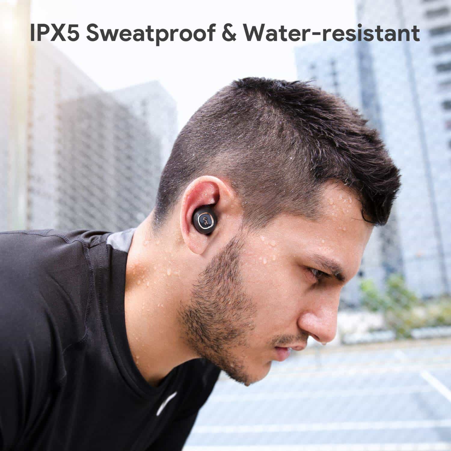 EP-T10 Key Series IPX5 BT 5.0 TWS True Wireless Earphone with Touch Control & Qi Wireless Charging