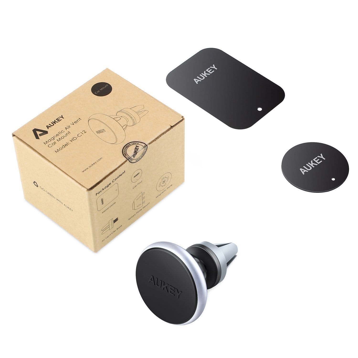 AUKEY HD-C12 Universal Adjustable 360 Air Vent Magnetic Car Mount - Aukey Malaysia Official Store