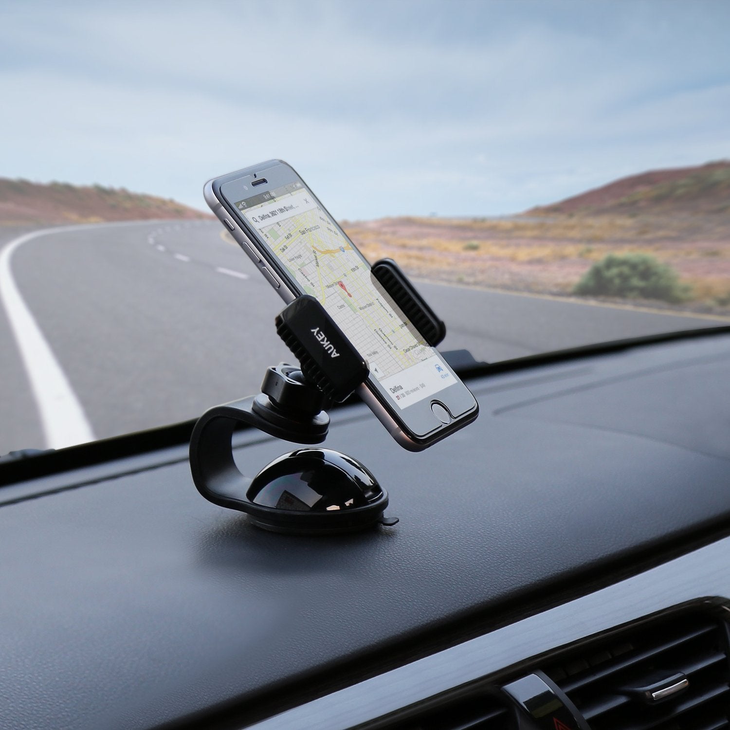 AUKEY HD-C30 360 Degree Rotating Windshield Dashboard Car Mount - Aukey Malaysia Official Store