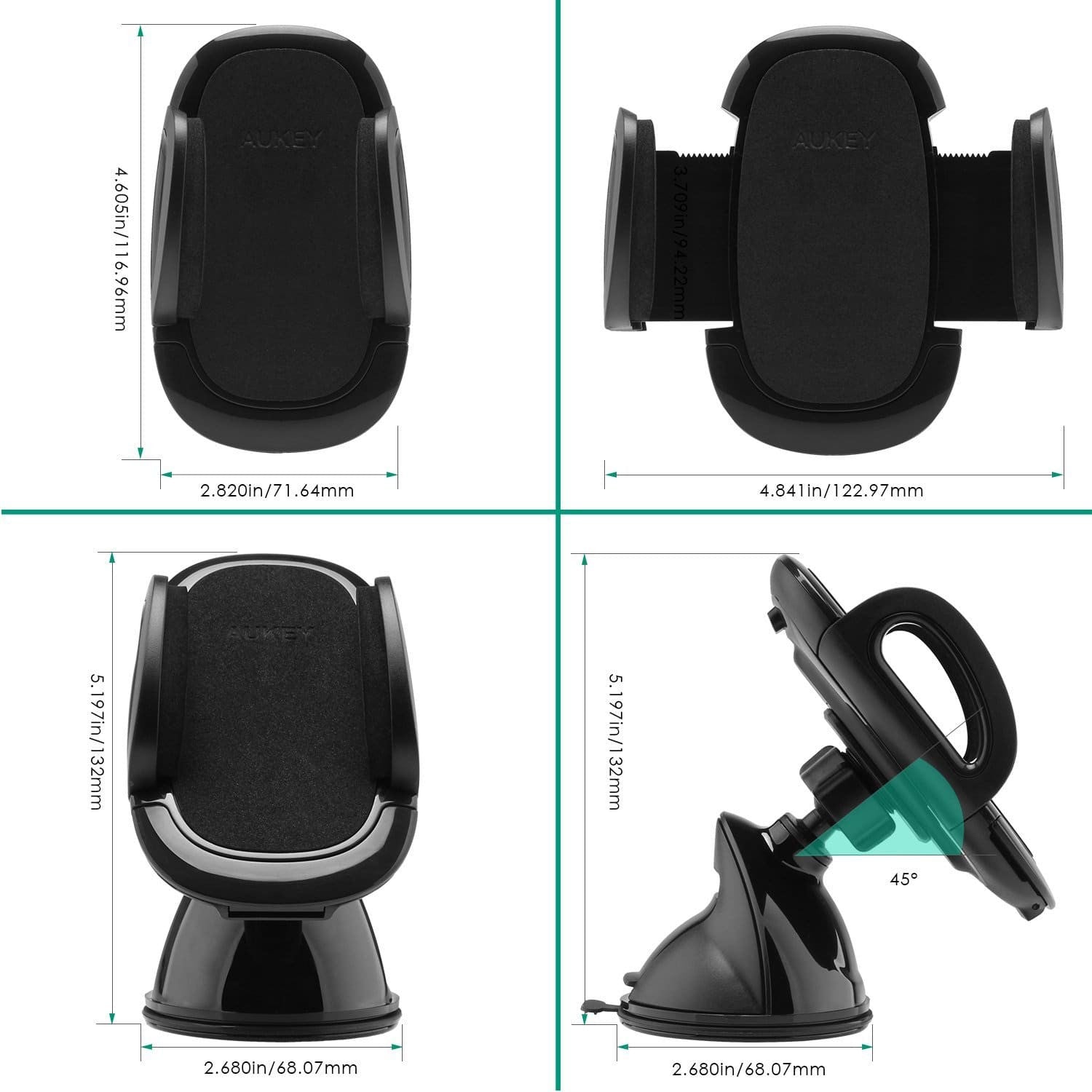 AUKEY HD-C6 Universal Smartphone Windshield Car Mount Holder Cradle for smartphones - Aukey Malaysia Official Store