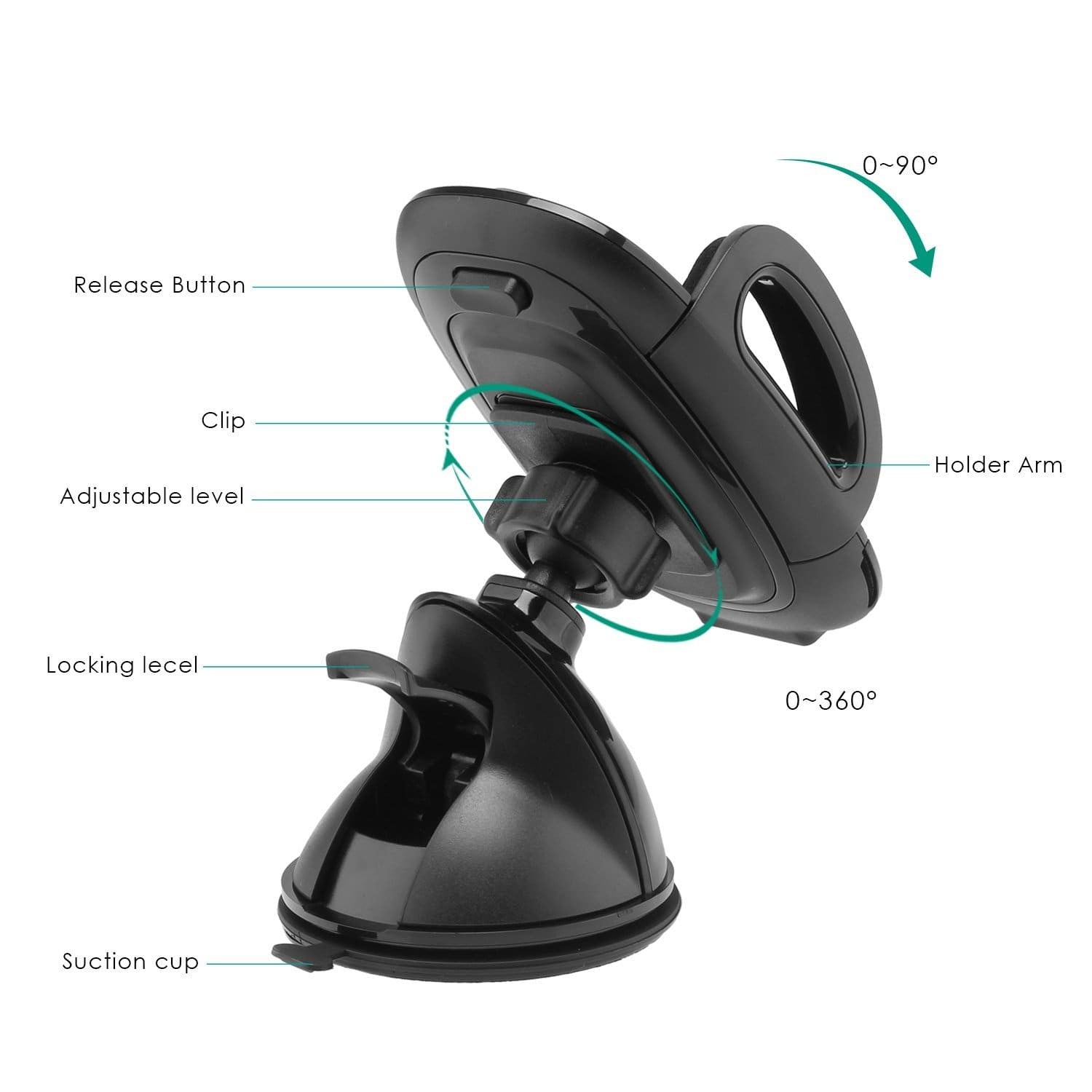 AUKEY HD-C6 Universal Smartphone Windshield Car Mount Holder Cradle for smartphones - Aukey Malaysia Official Store