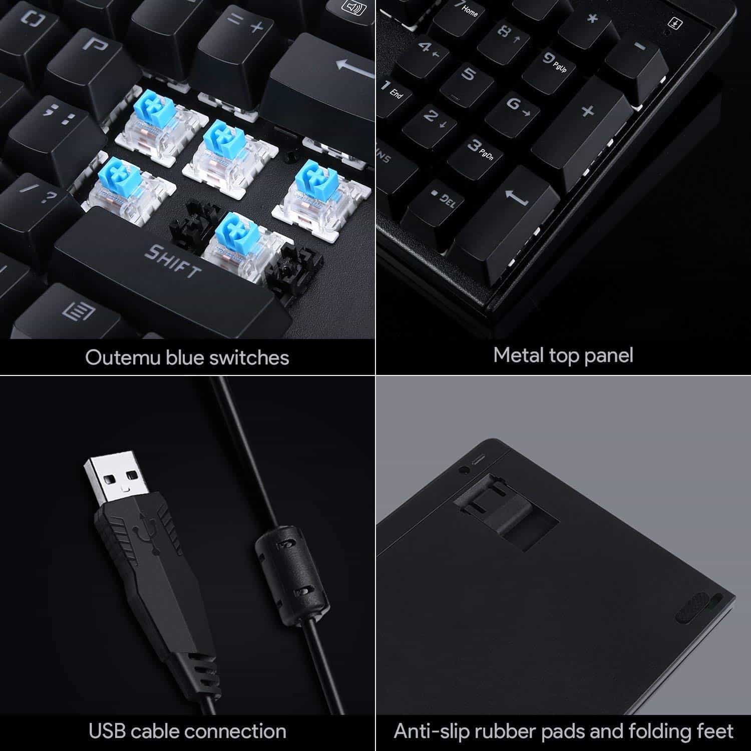 KM-G6 104 Key LED-Backlit Mechanical Keyboard