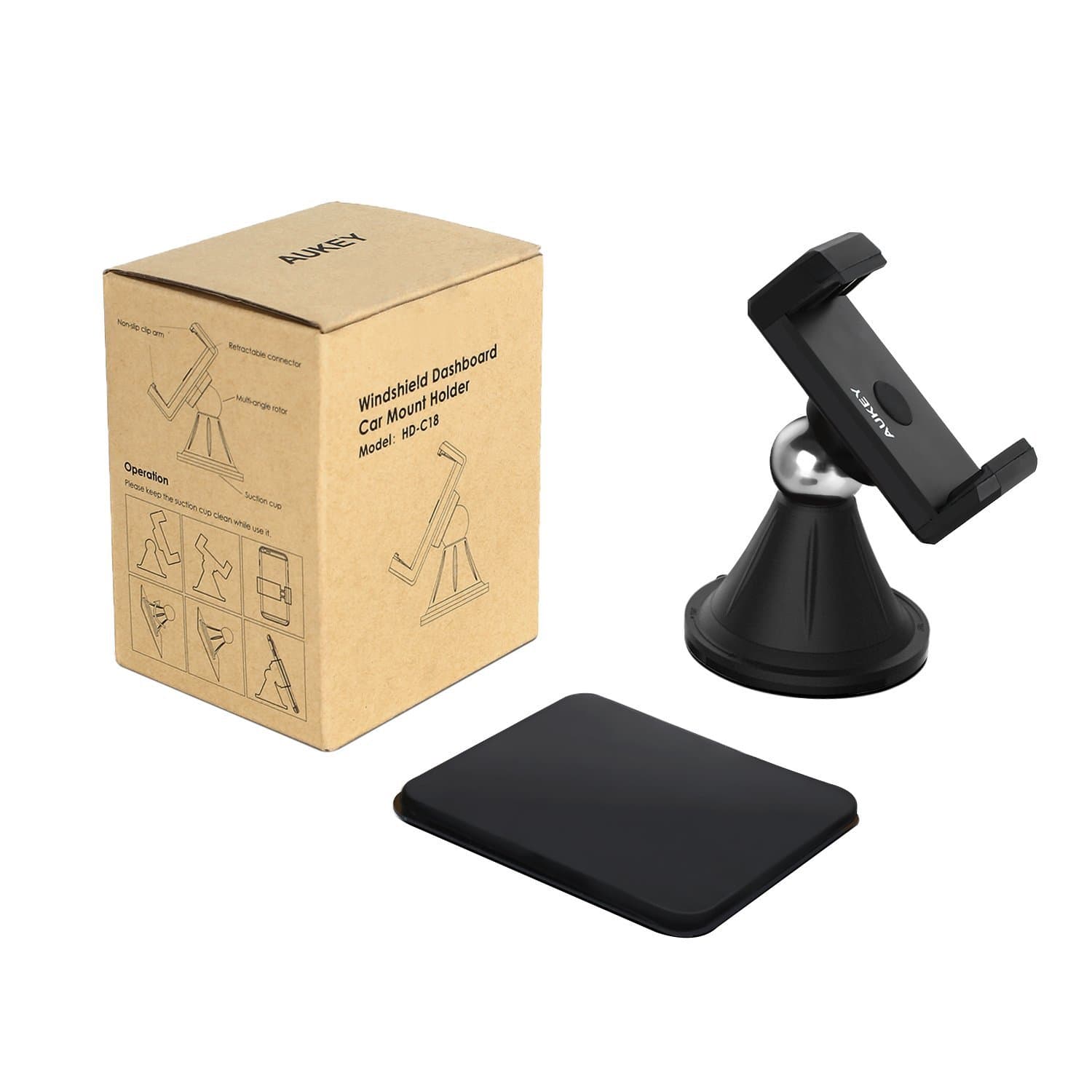 AUKEY HD-C18 Windshield Dashboard Car Mount Holder - Aukey Malaysia Official Store