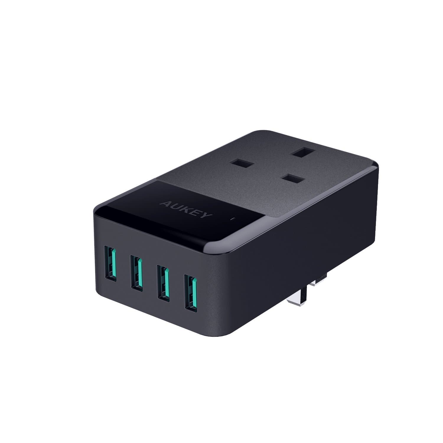 AUKEY PA-S11 PowerHub Mini 4 USB Port With 1 Socket Travel Charger - Aukey Malaysia Official Store