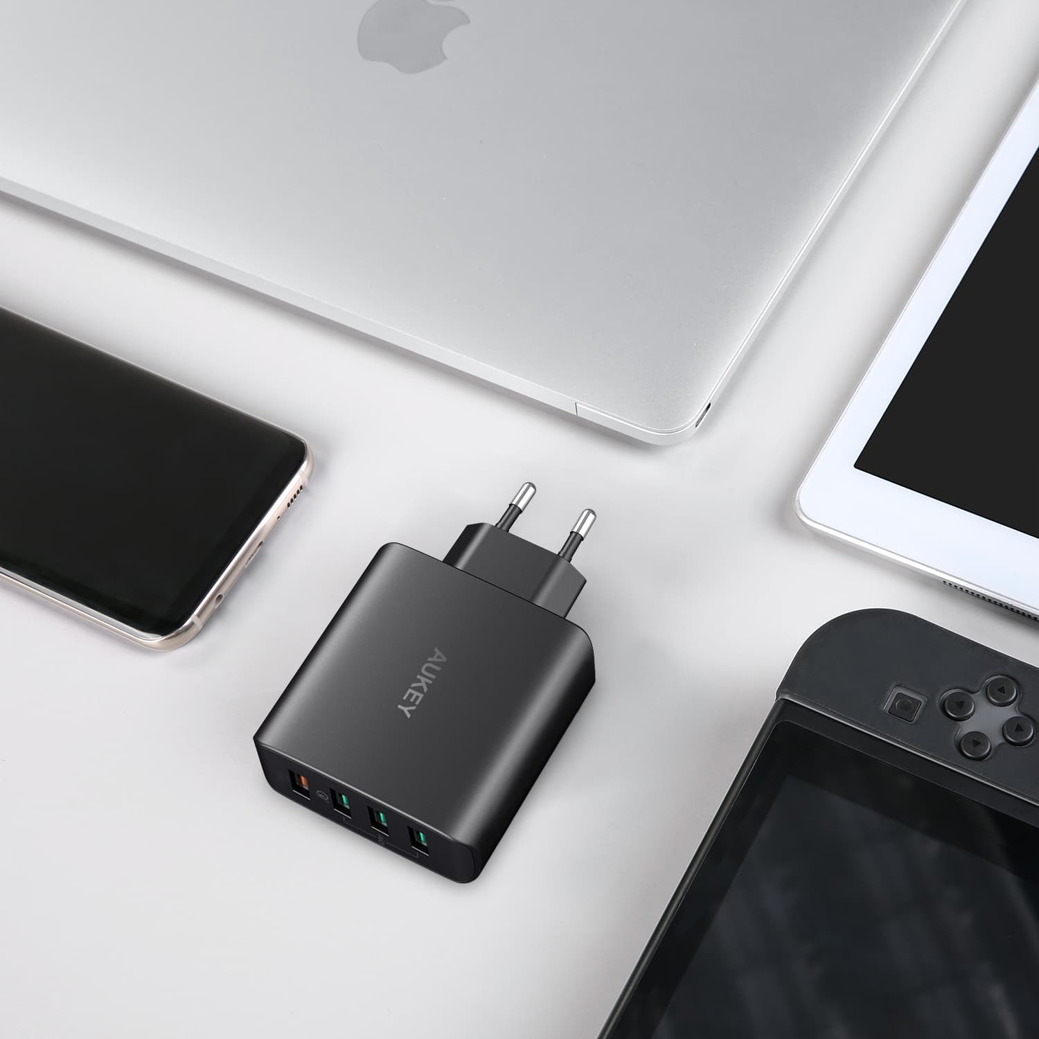 AUKEY PA-T18 4 Port USB Qualcomm Quick Charge 3.0 Travel Charger - Aukey Malaysia Official Store