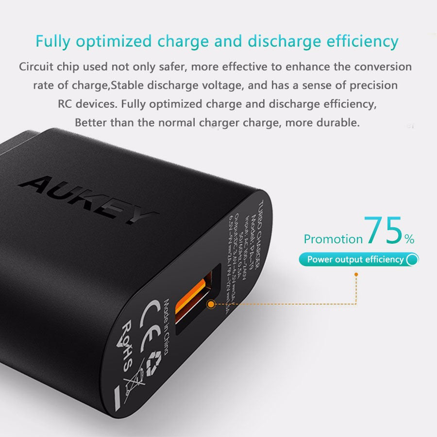 AUKEY PA-T9 Qualcomm Quick Charge 3.0 Travel Charger - Aukey Malaysia Official Store