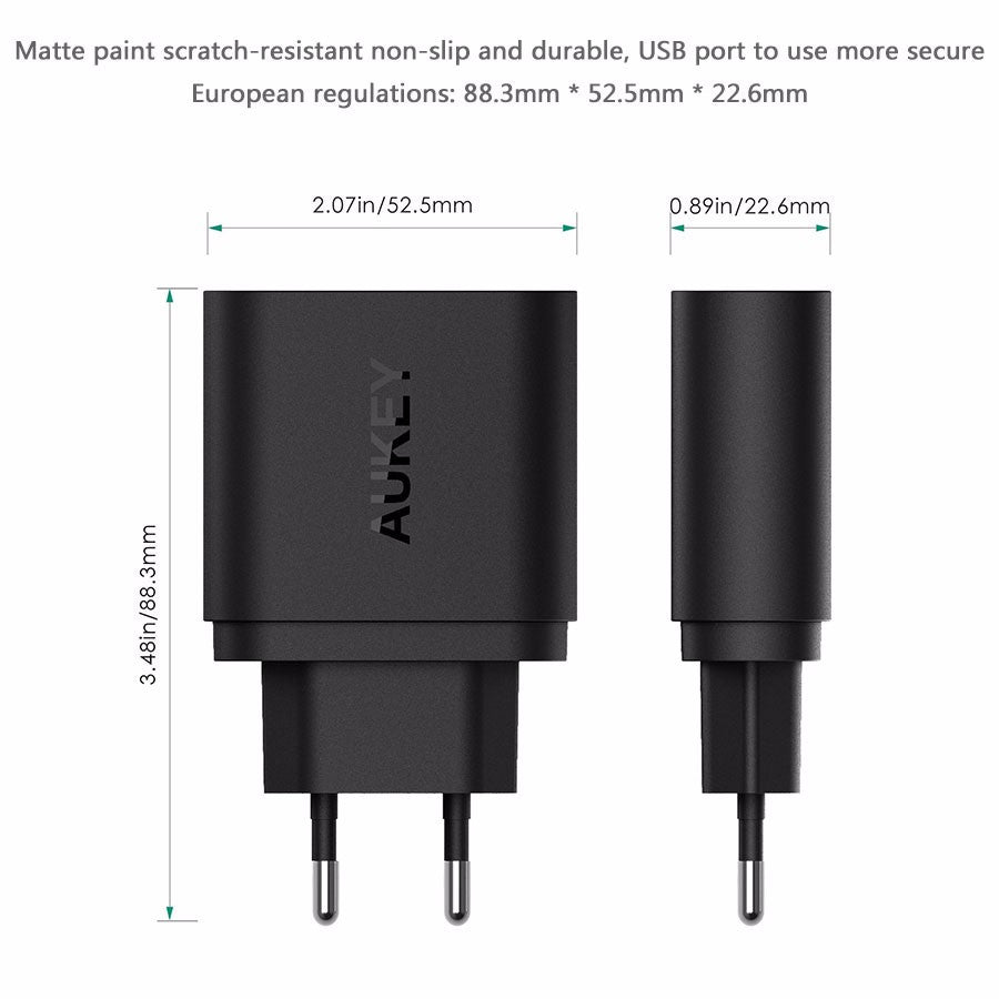 AUKEY PA-T9 Qualcomm Quick Charge 3.0 Travel Charger - Aukey Malaysia Official Store