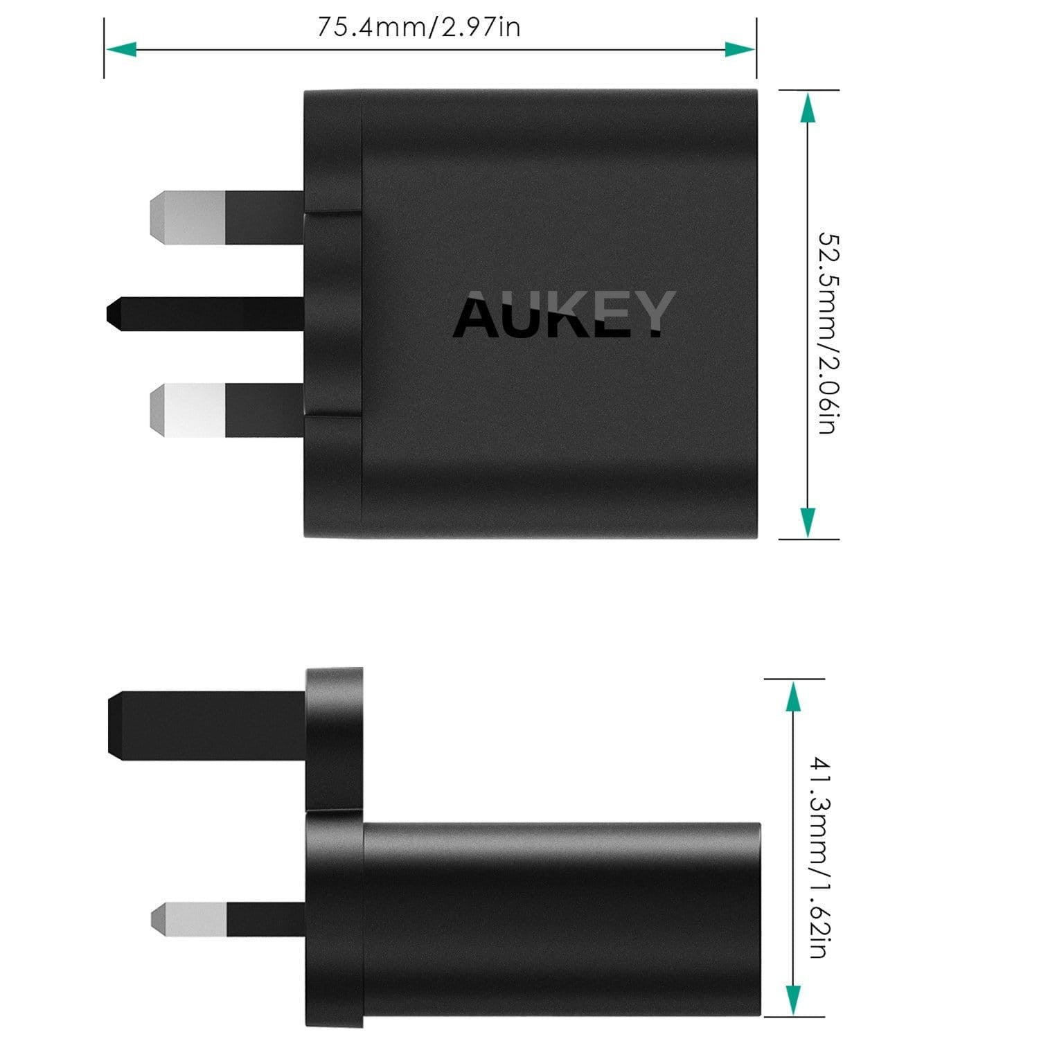 AUKEY PA-T9 19.5W Qualcomm Quick Charge 3.0 USB Travel Wall Charger - Aukey Malaysia Official Store