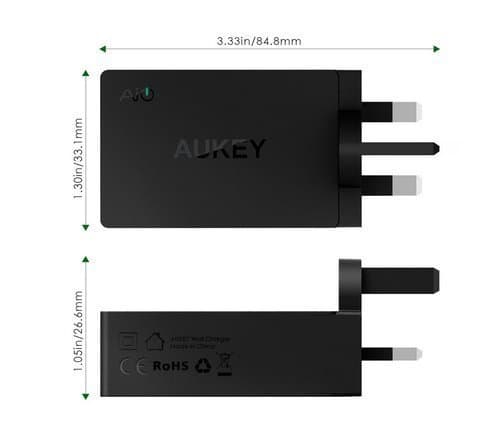 AUKEY PA-U35 30W 6A 3 USB Port AiPower Travel Charger - Aukey Malaysia Official Store