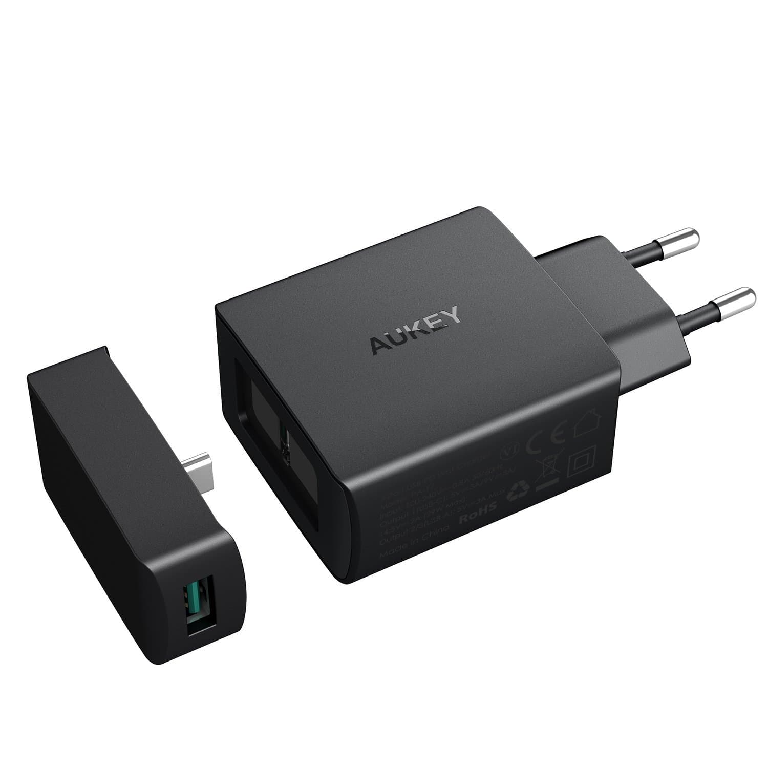 AUKEY PA-Y7 29W Amp Duo Power Delivery 3.0 USB C +2 Port Turbo Charger - Aukey Malaysia Official Store