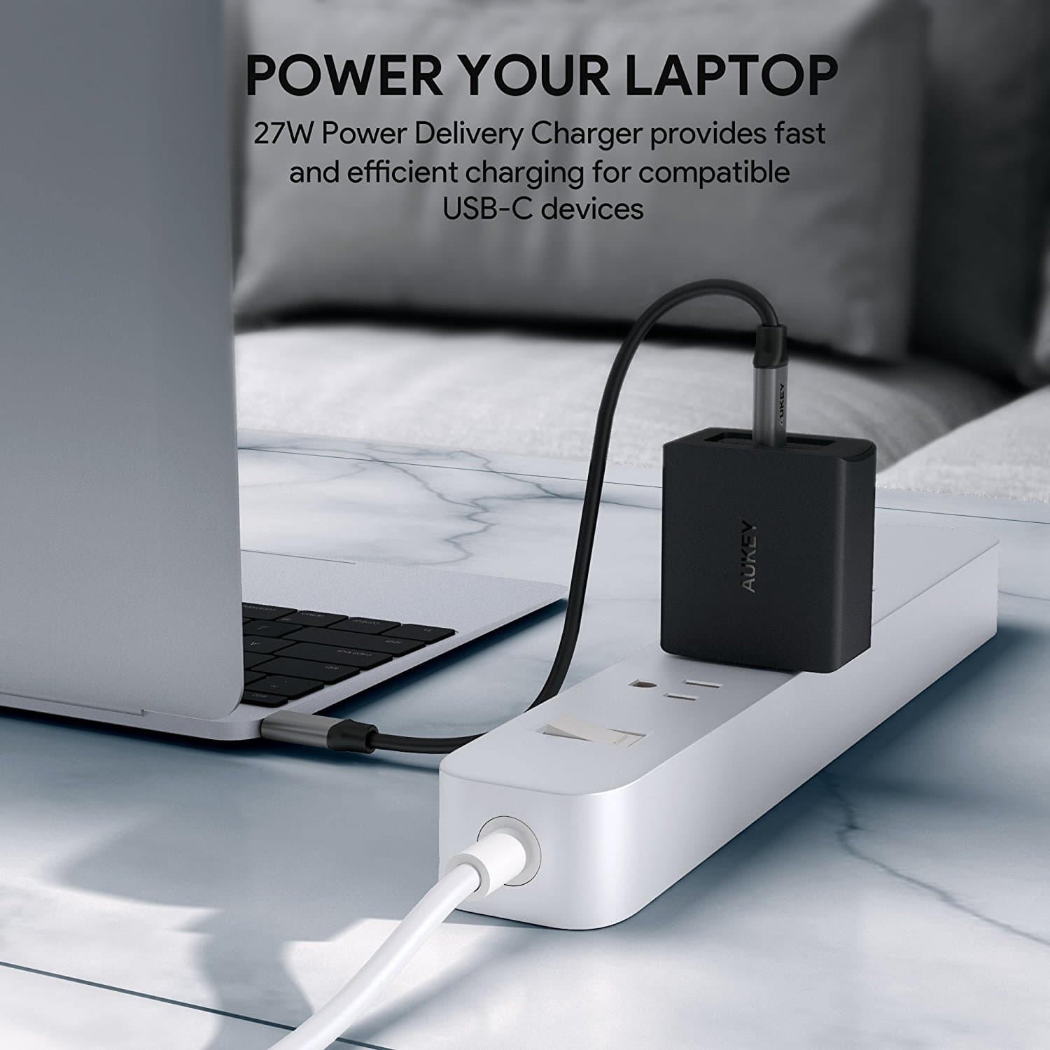 AUKEY PA-Y8 27W Qualcomm Quick Charge 4.0 with Power Delivery 3.0 Charger - EU Plug - Aukey Malaysia Official Store