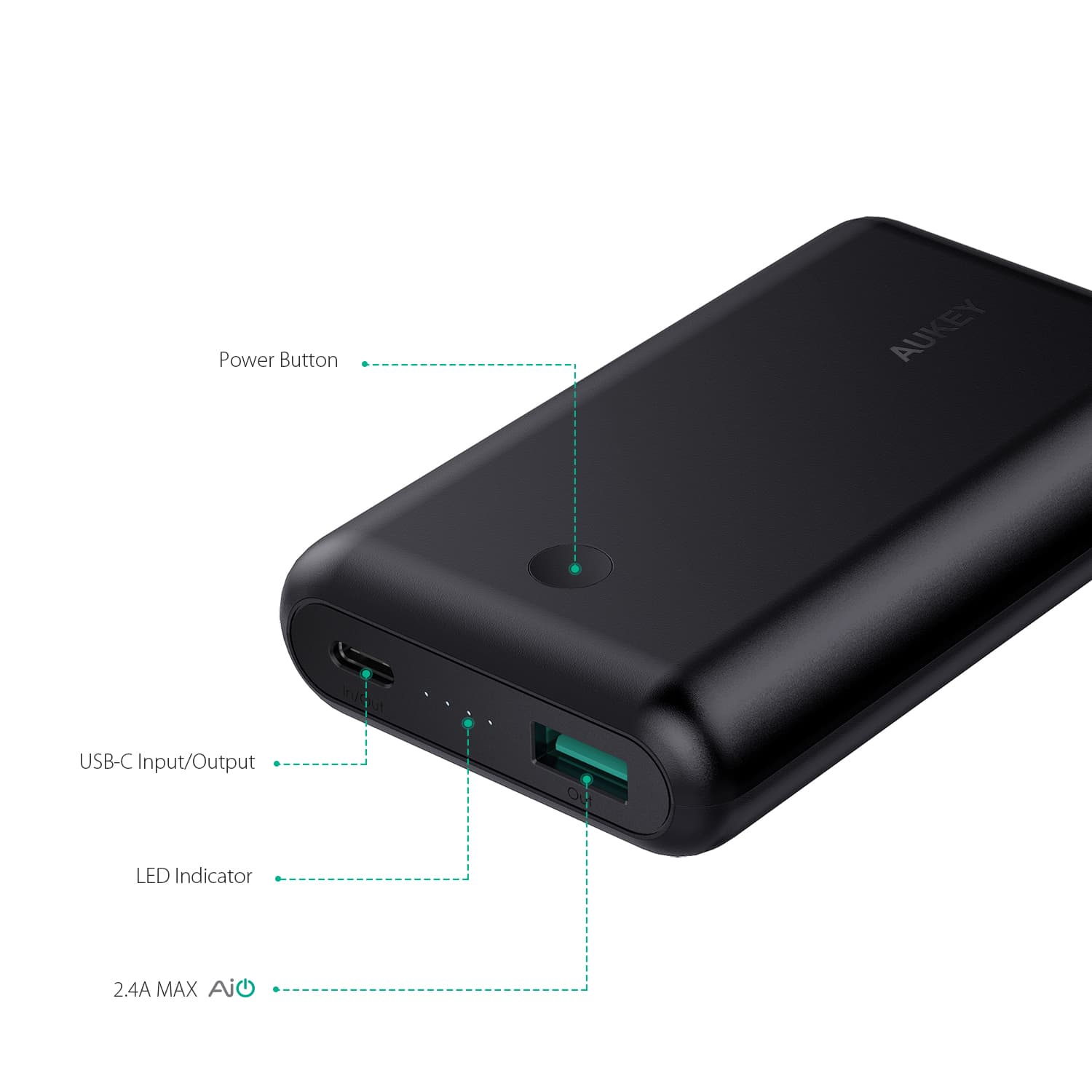 AUKEY PB-BY10 10050mAh Power Force Series USB C Power Bank - Aukey Malaysia Official Store