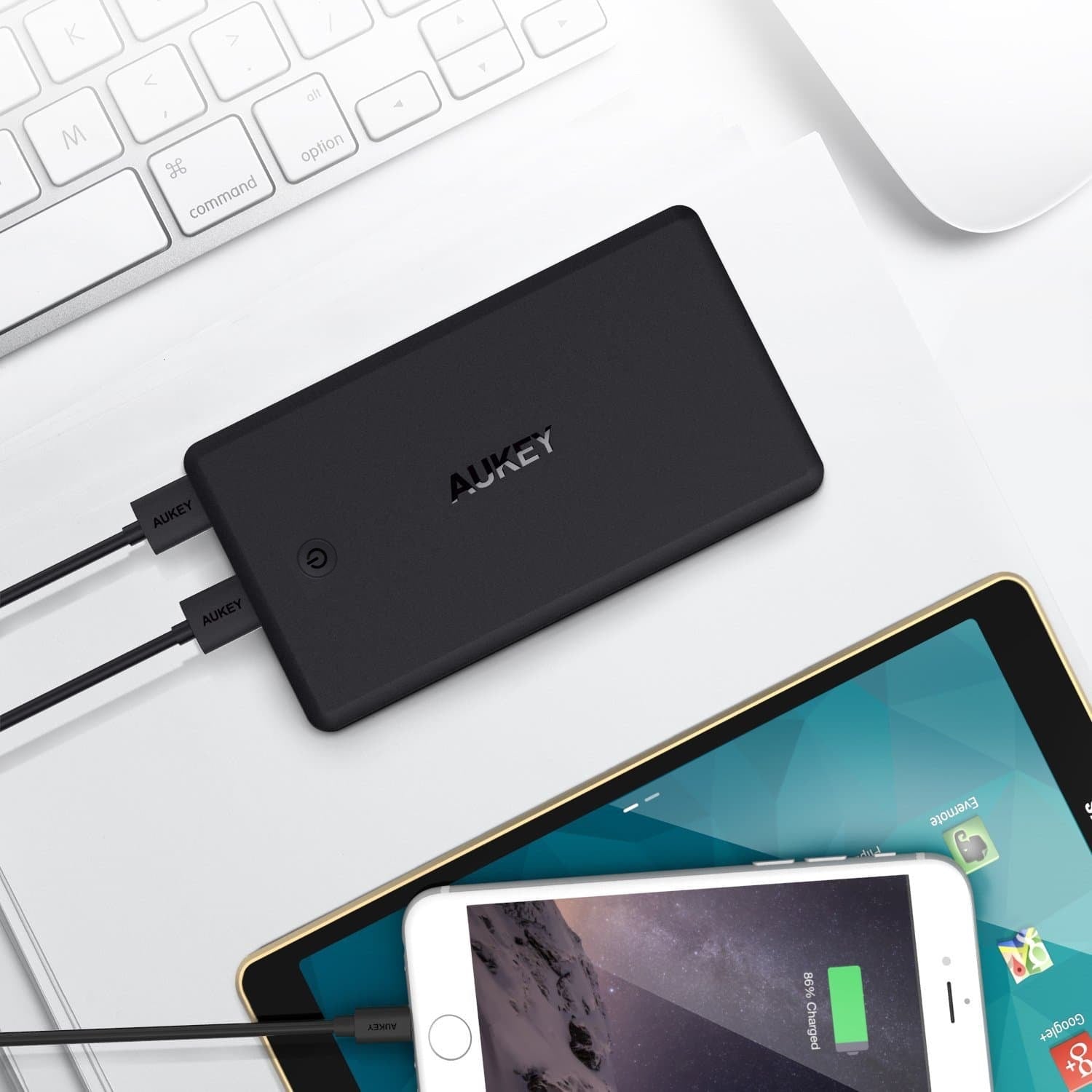 AUKEY PB-Y7 V2 30000mAh Qualcomm Quick Charge 3.0 Power Bank USB C Power Delivery PD 2.0 - Aukey Malaysia Official Store