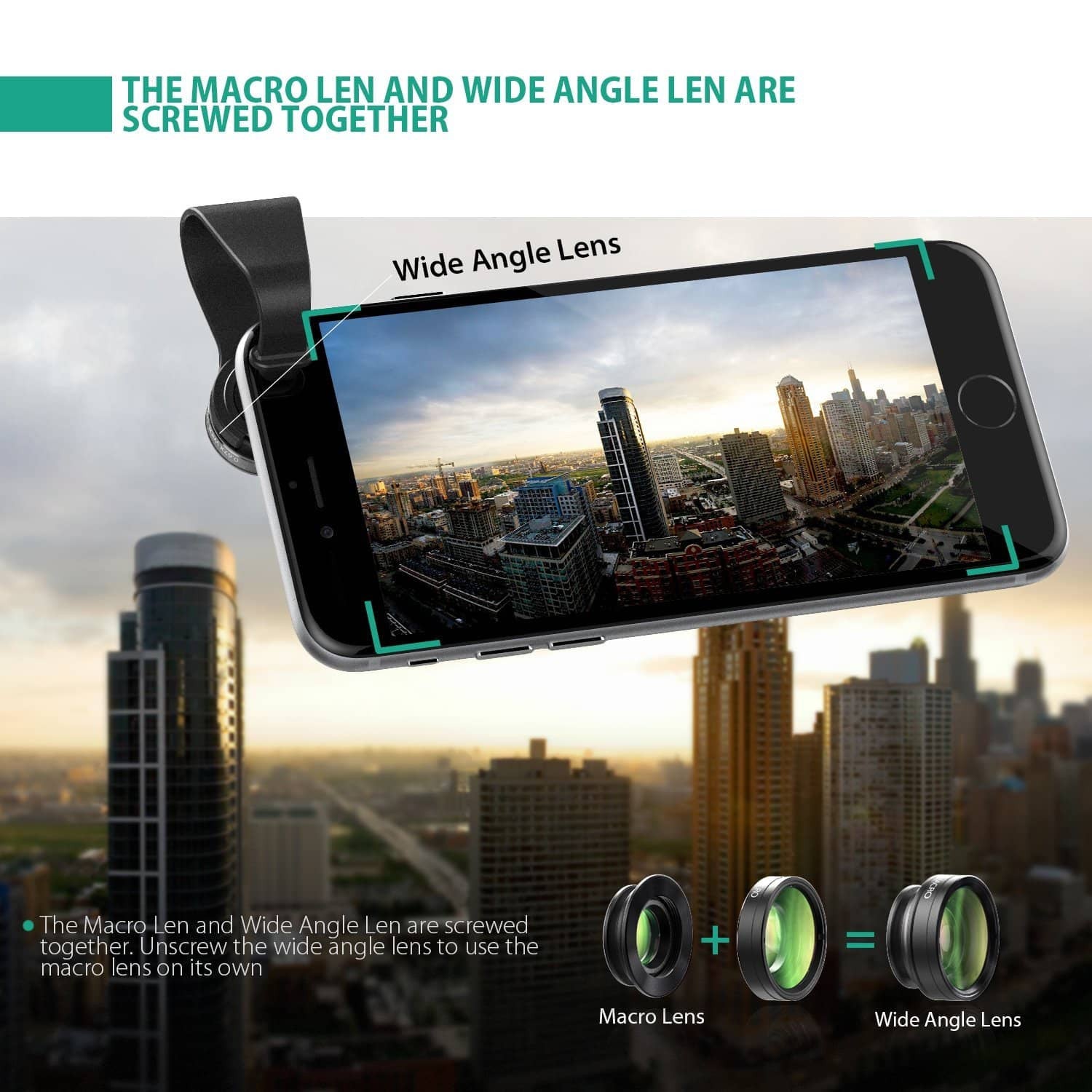 AUKEY PL-A1 Optic Pro 180° Fisheye + 110° Wide Angle + 10X Macro Mini Clip-on Lens - Aukey Malaysia Official Store