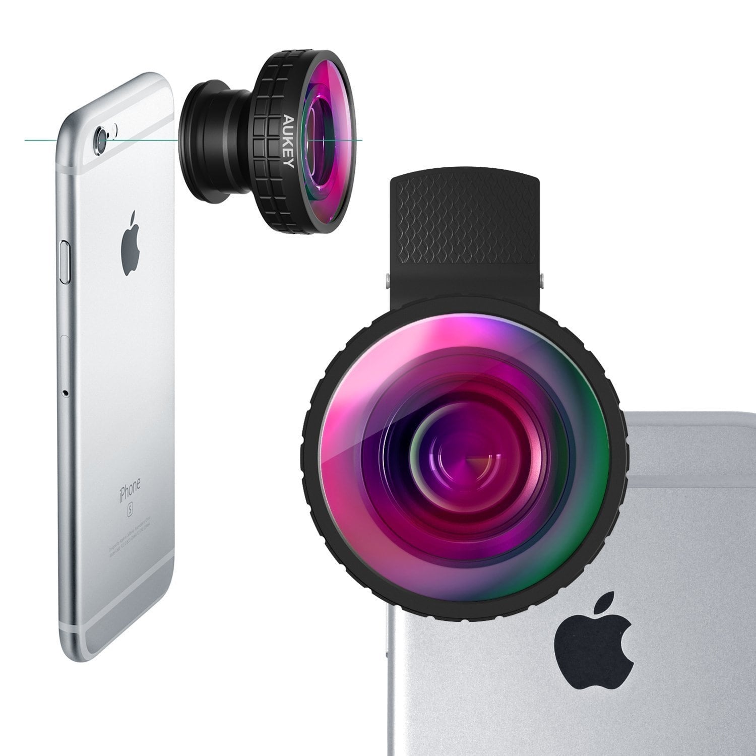 AUKEY PL-F2 Ora Lens Universal 180° Fisheye Clip-on Cell Phone Camera Lens - Aukey Malaysia Official Store