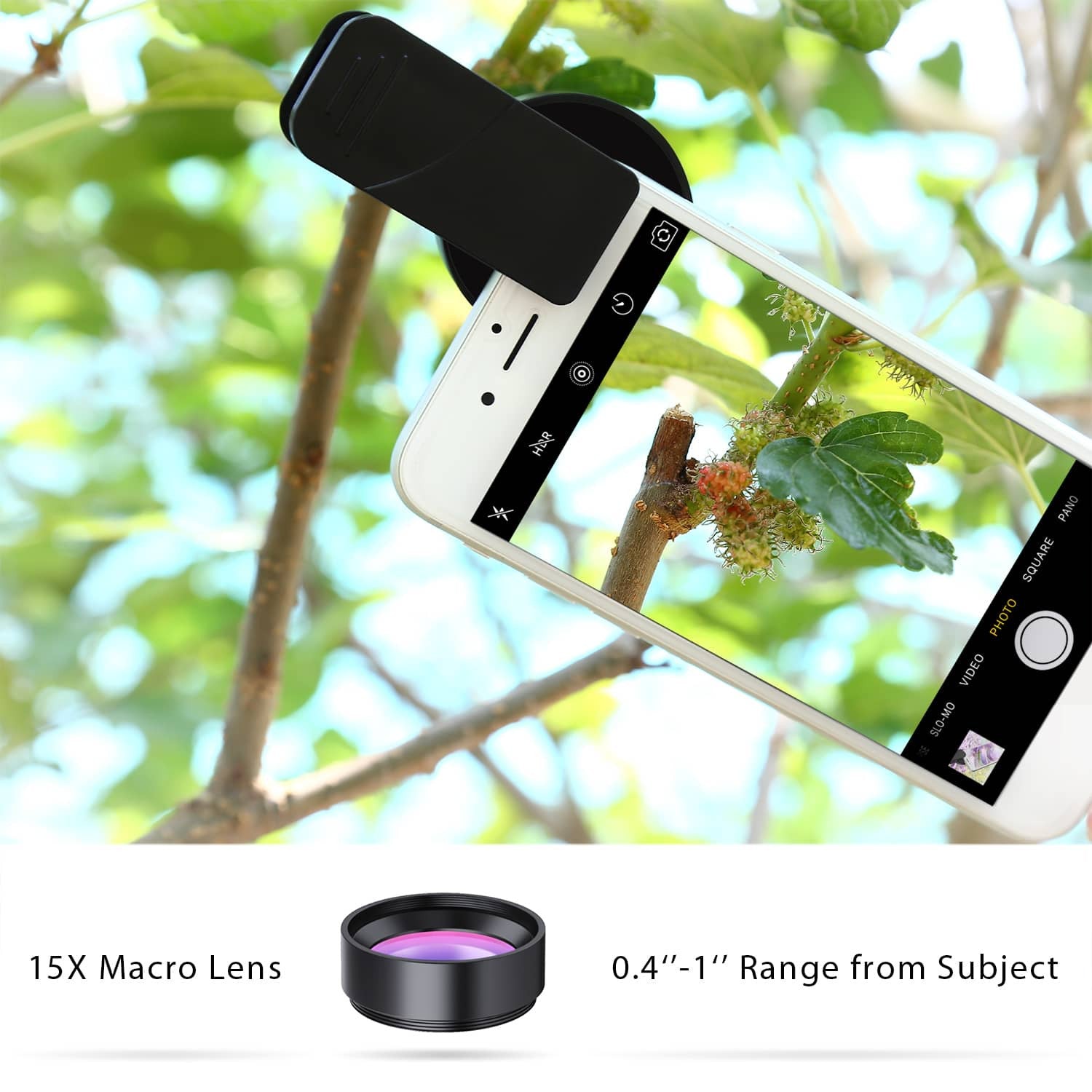 AUKEY PL-WD06  2 in 1 Clip Ora Lens Kit On with 0.45X Wide Angle + 15X Macro Lens - Aukey Malaysia Official Store