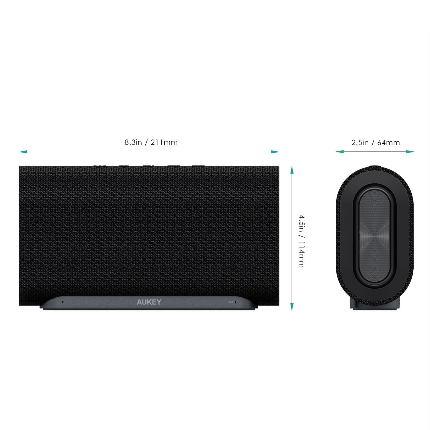 AUKEY SK-M30 Eclipse Bluetooth Speaker Enhanced Bass With Dual Passive Radiators - Aukey Malaysia Official Store